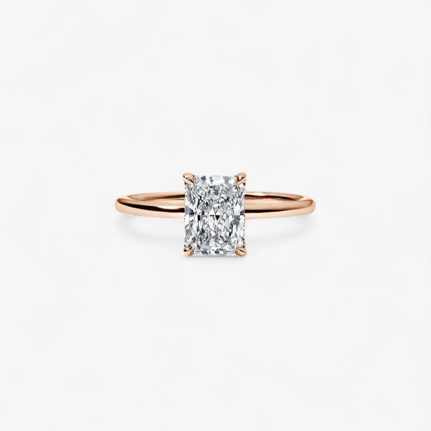 1.20CT Radiant Hidden Halo Engagement Ring