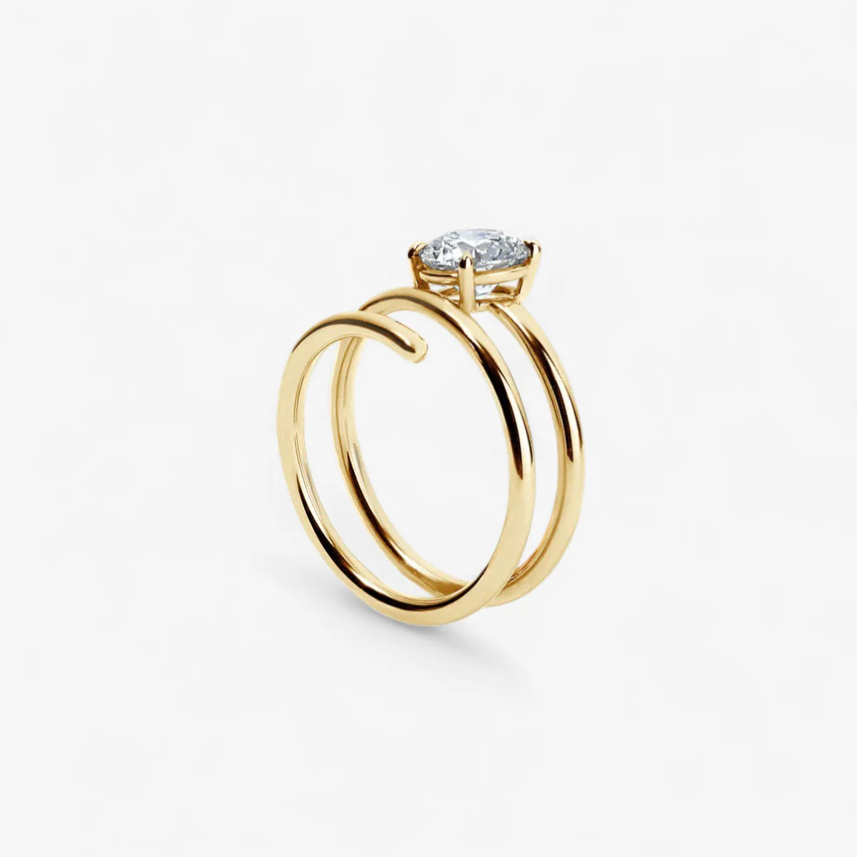 1.2CT Rounded Shank Engagement Ring - Image 2