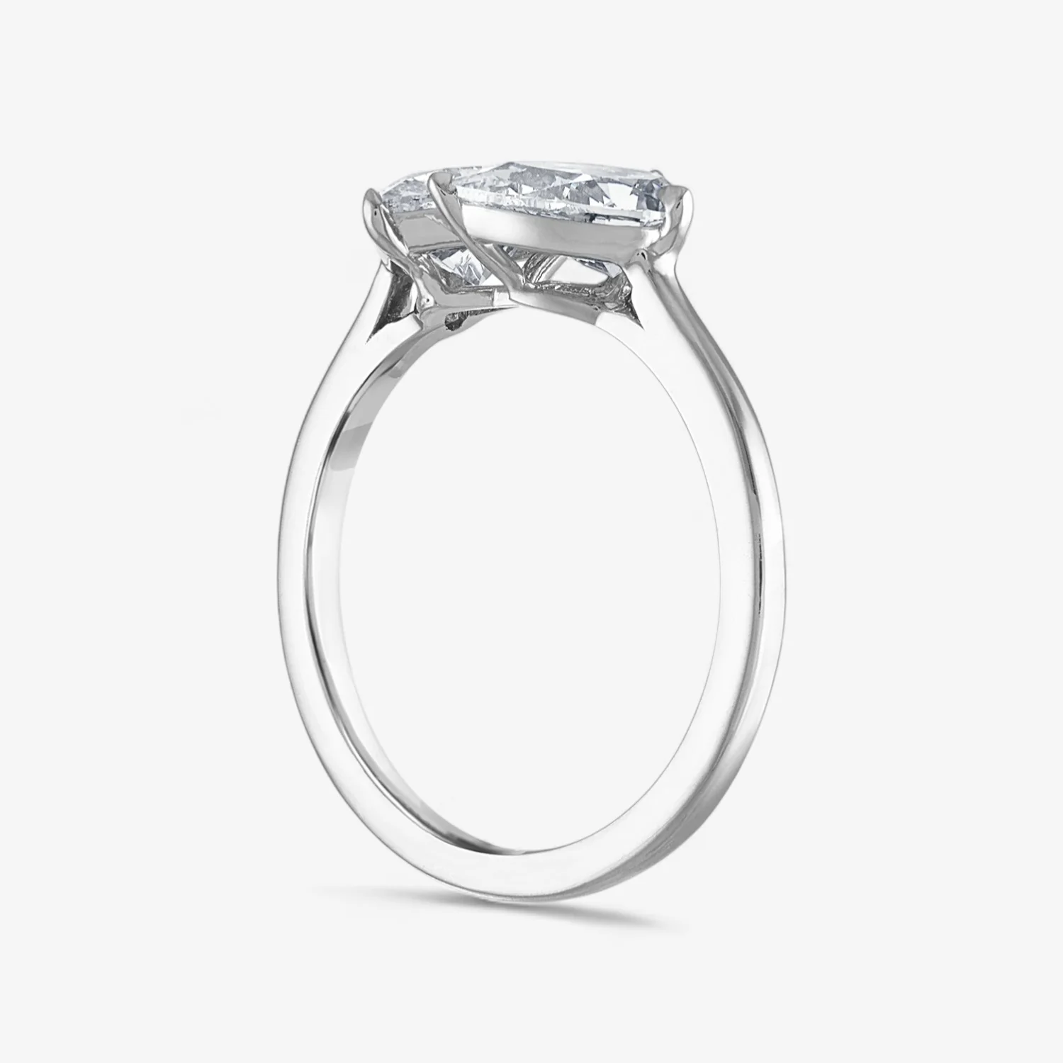 Heart Shaped and Pear Shaped Two-Stone Engagement Ring - Image 2