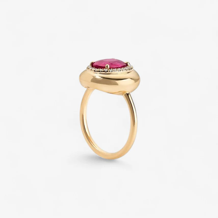 1.98CT Oval Ruby Button Ring - Image 2