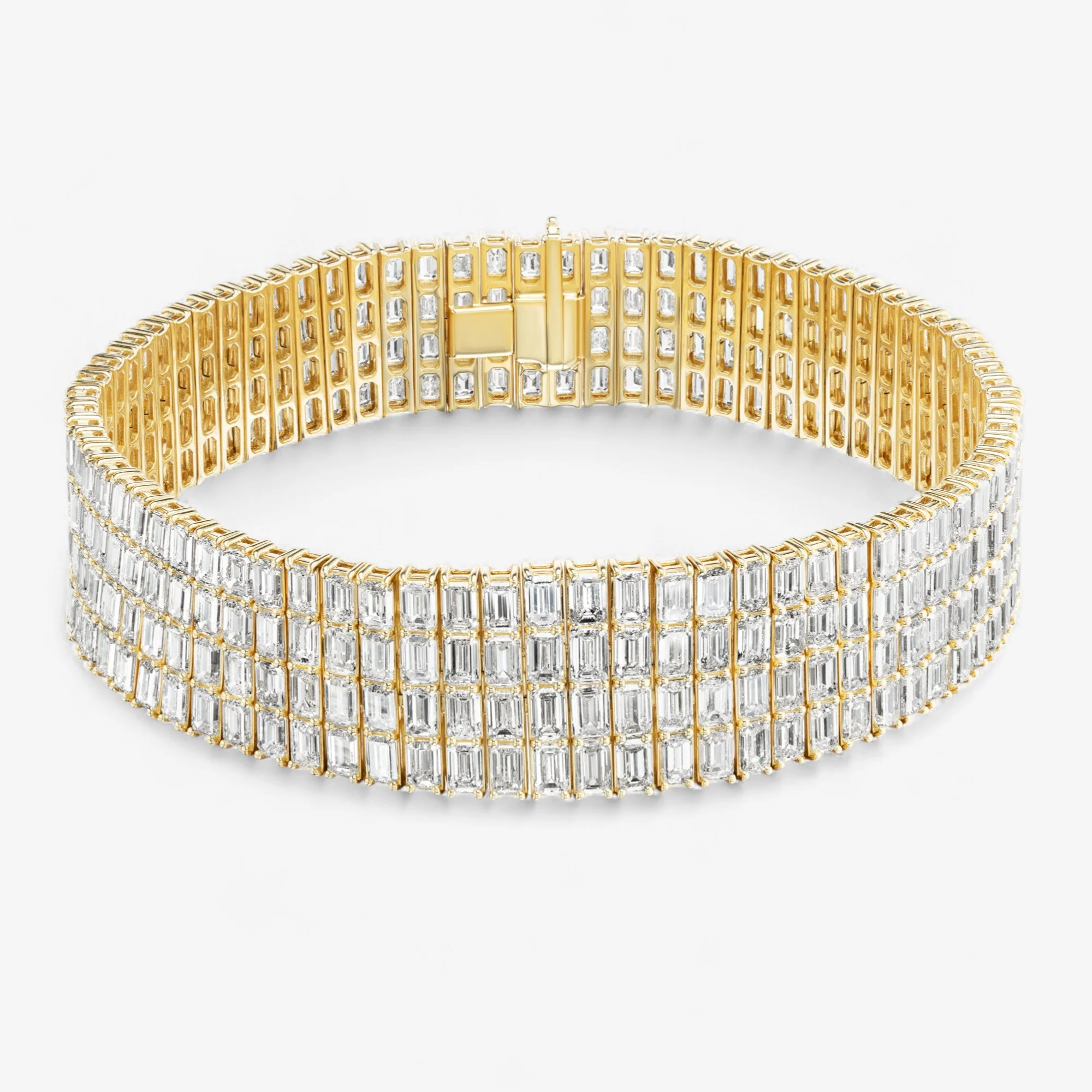Signature 155CT Emerald Cut Diamond Choker Necklace
