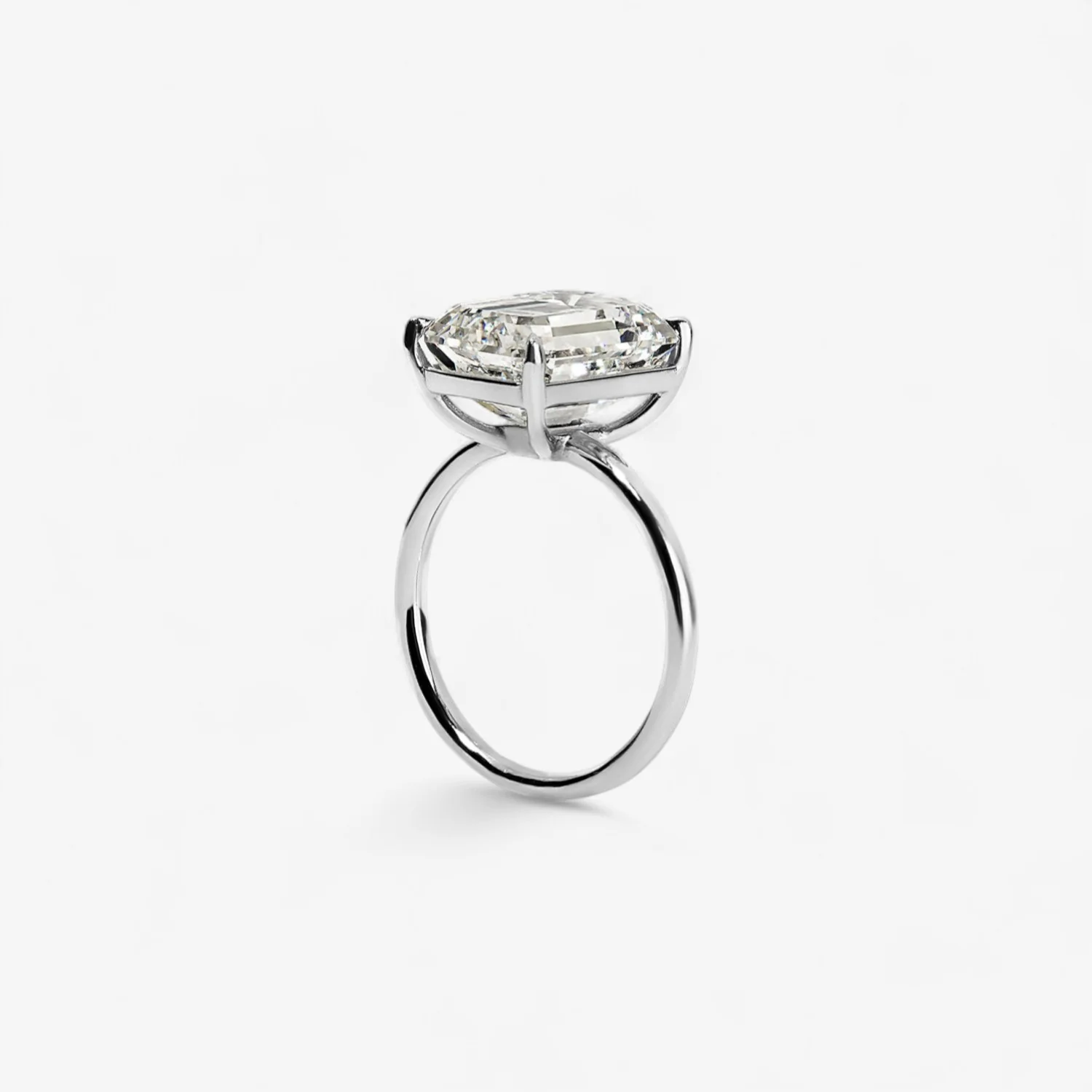 7.02CT Emerald Cut Engagement Ring - Image 2