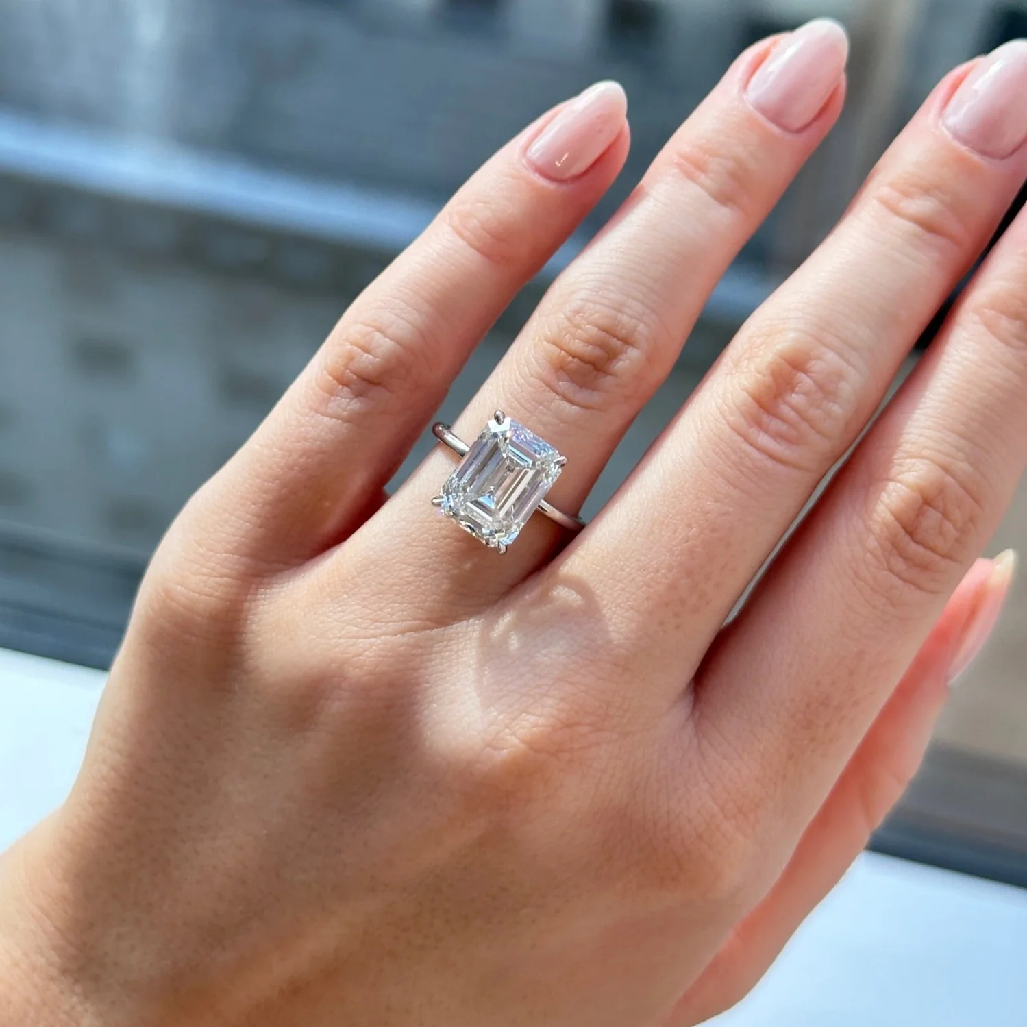 7.02CT Emerald Cut Engagement Ring - Image 3