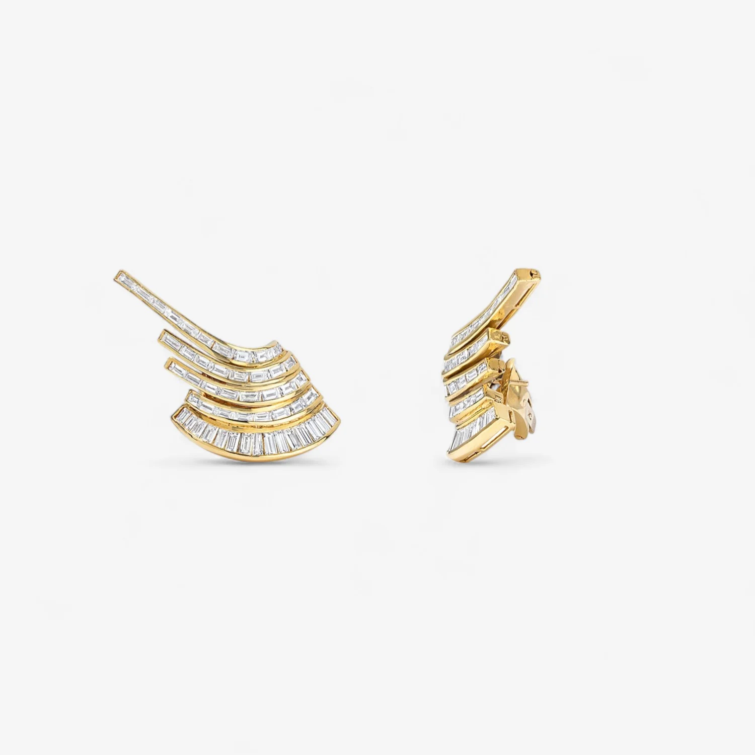 Large Diamond Crawler Earrings - Image 2