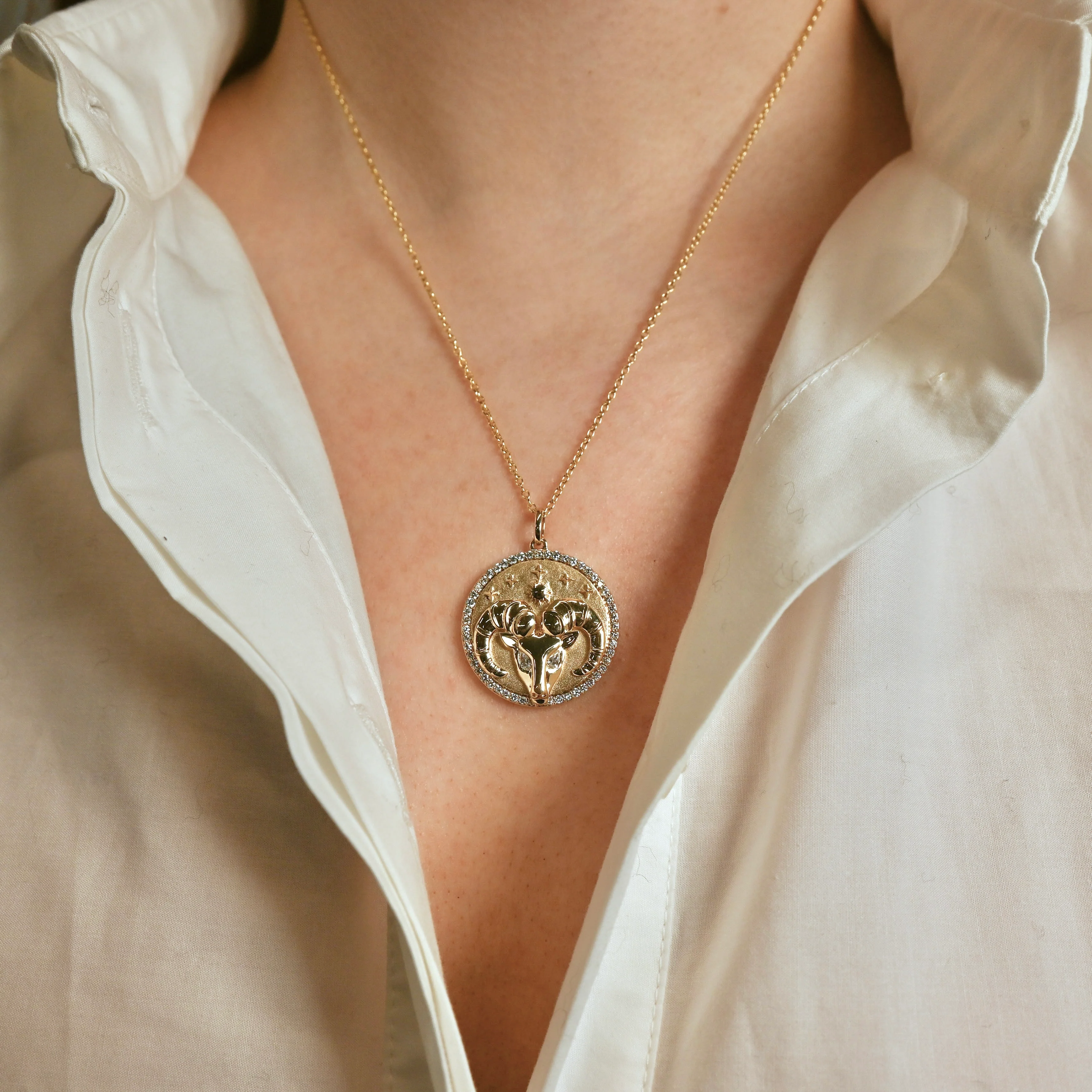 Aries Token Zodiac Necklace - Image 2