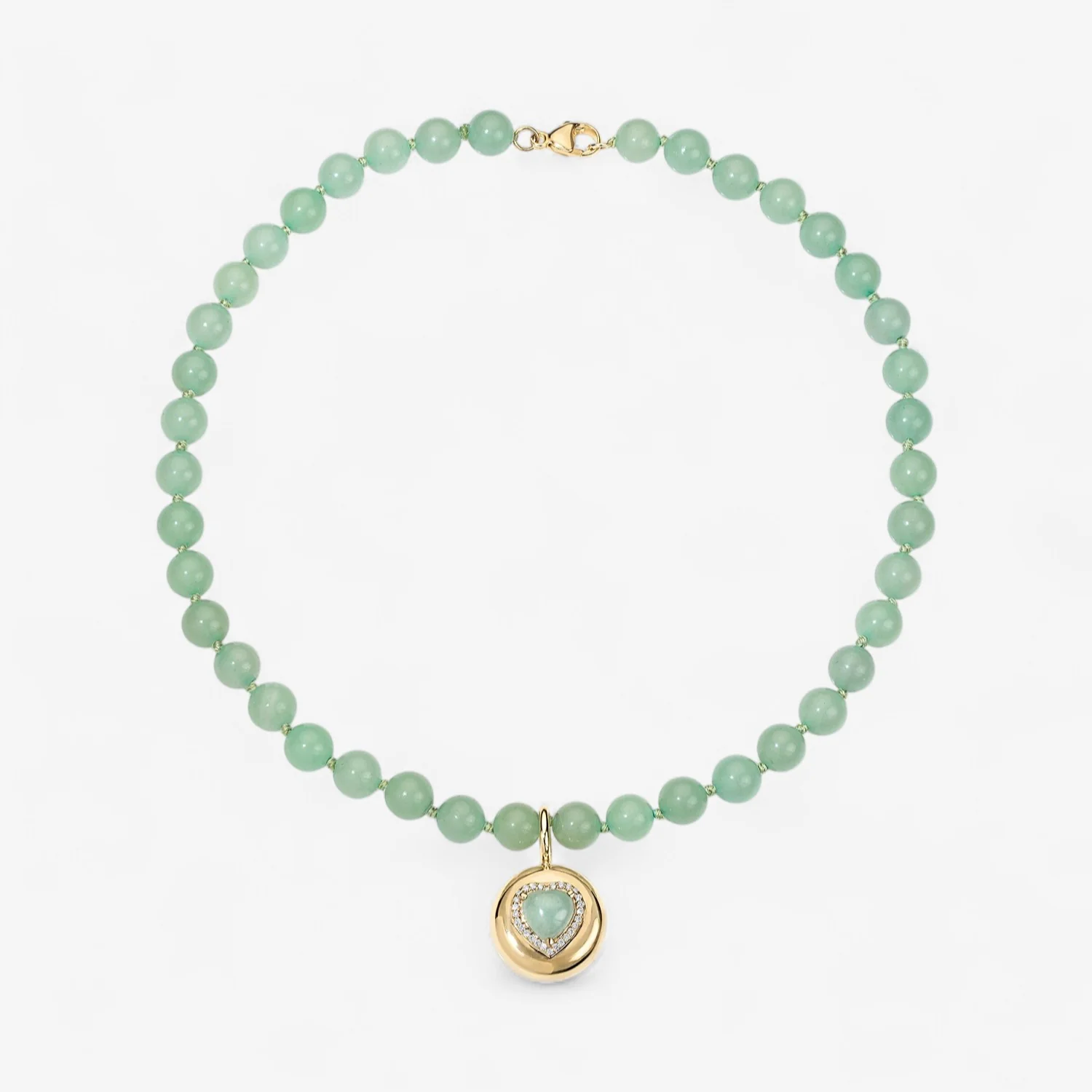 Aventurine Quartz Candy Button Pendant - Image 3