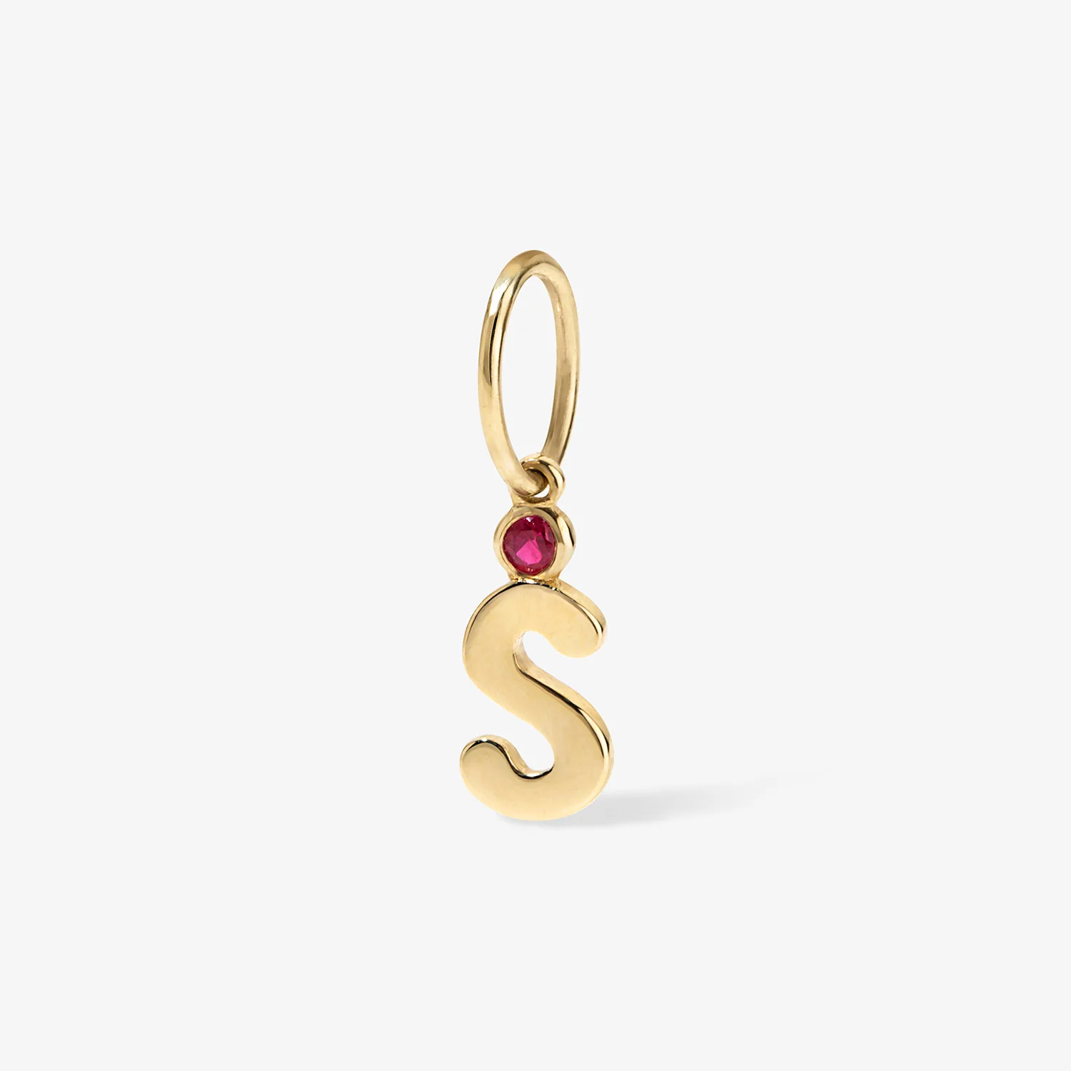 Baby Bubble Initial Birthstone Charm - Image 2