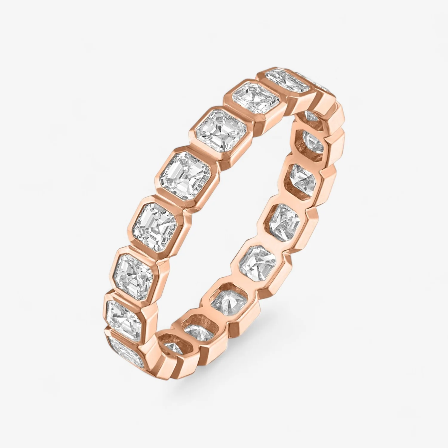 Margot Bezel Set Asscher Eternity Band - Image 6
