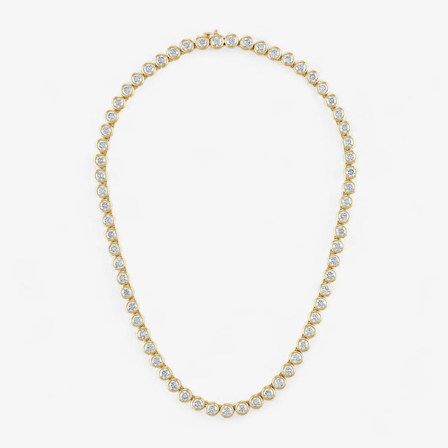 Margot Bezel Set Round Diamond Necklace - Image 3