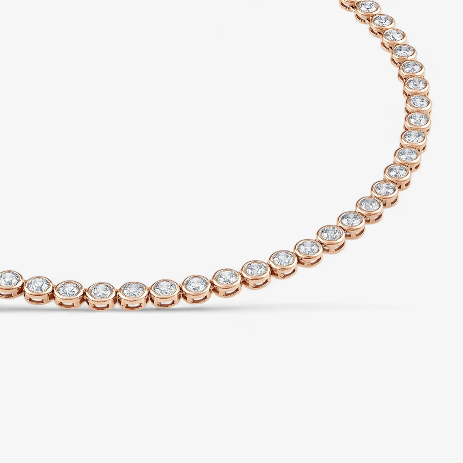 Margot Bezel Set Round Diamond Necklace - Image 6