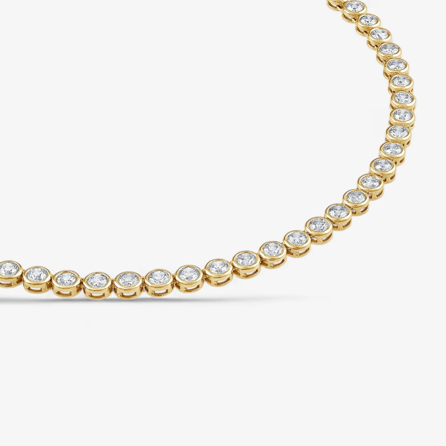 Margot Bezel Set Round Diamond Necklace - Image 8