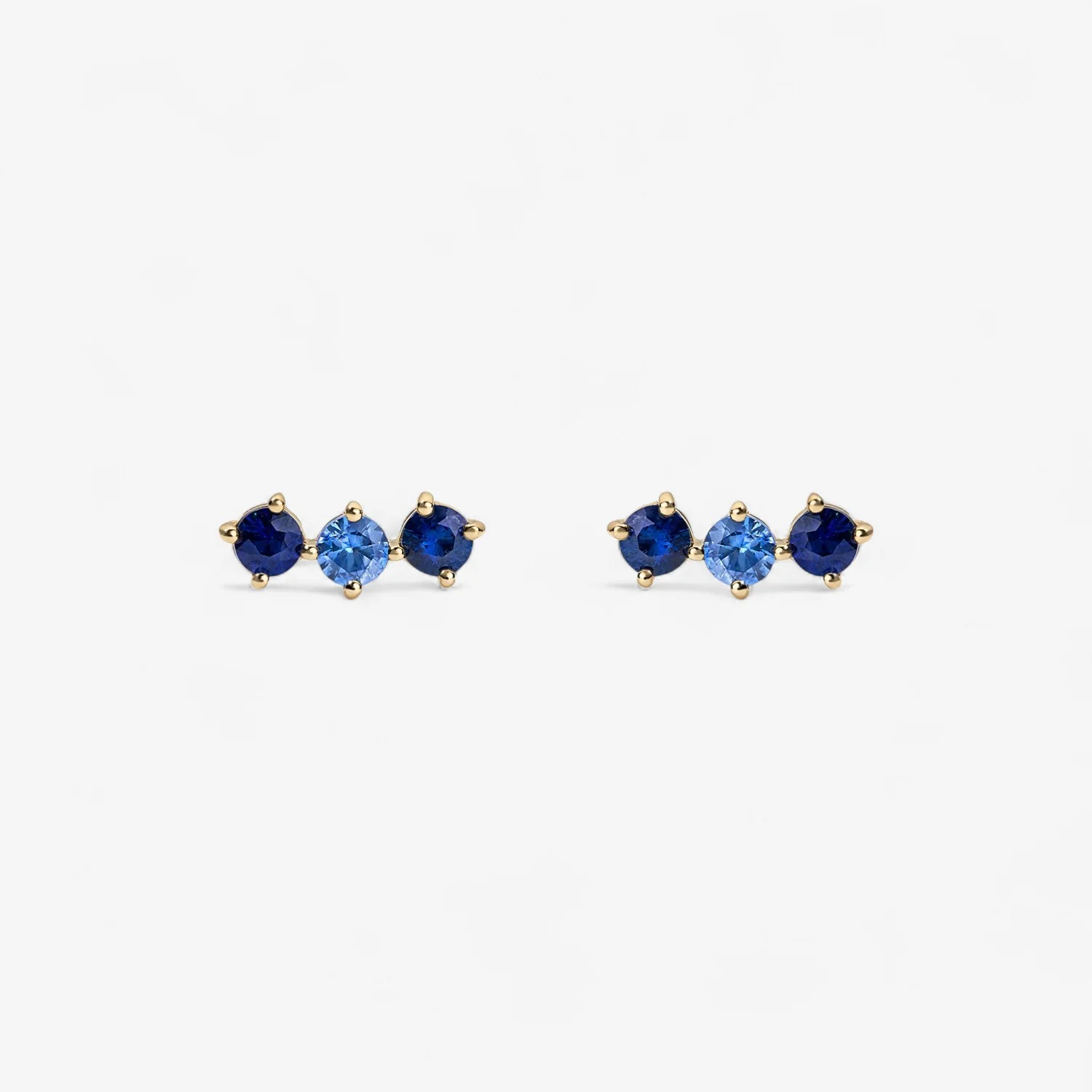 Grace Blue Sapphire Trio Studs