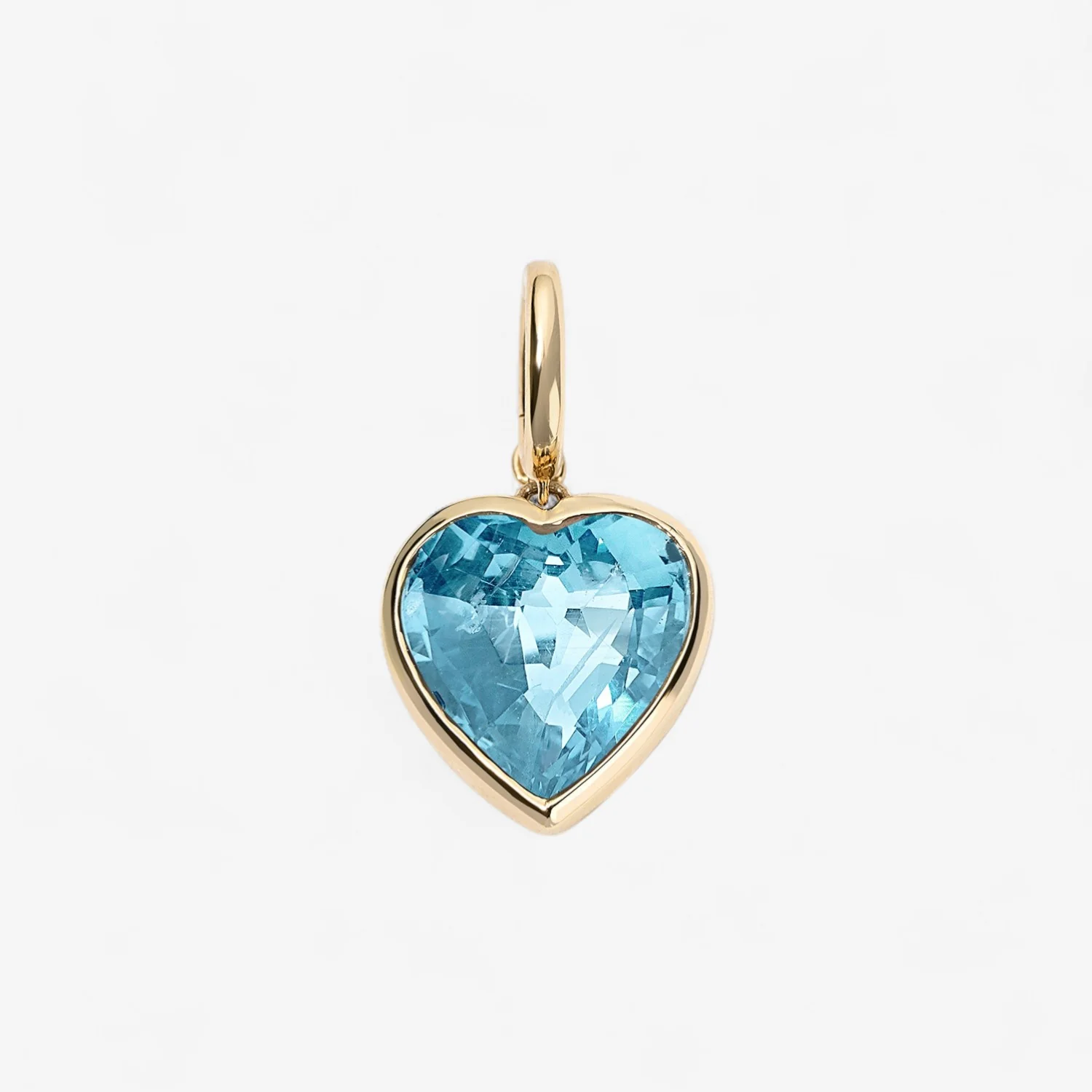 Margot Blue Topaz Heart Charm