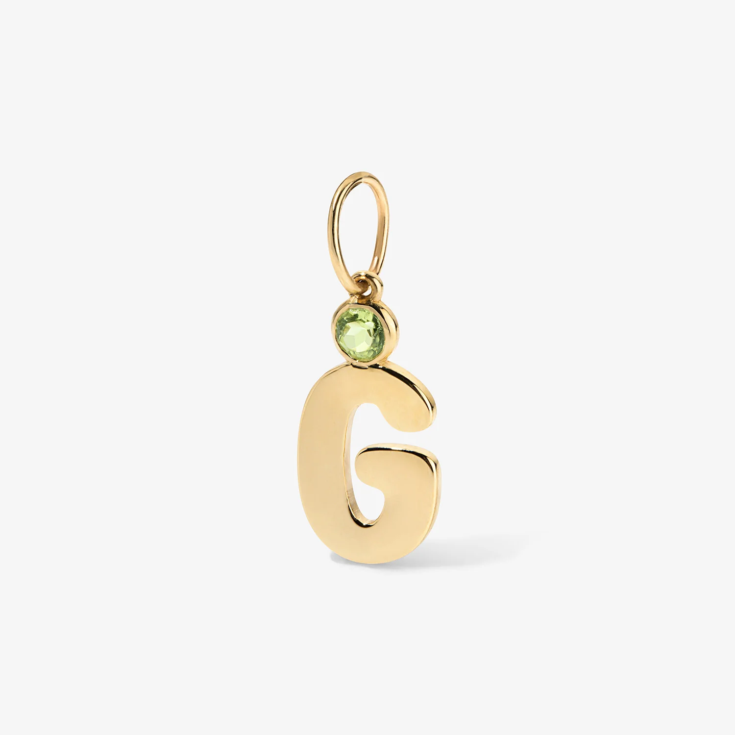 Bubble Initial Birthstone Charm - Image 2