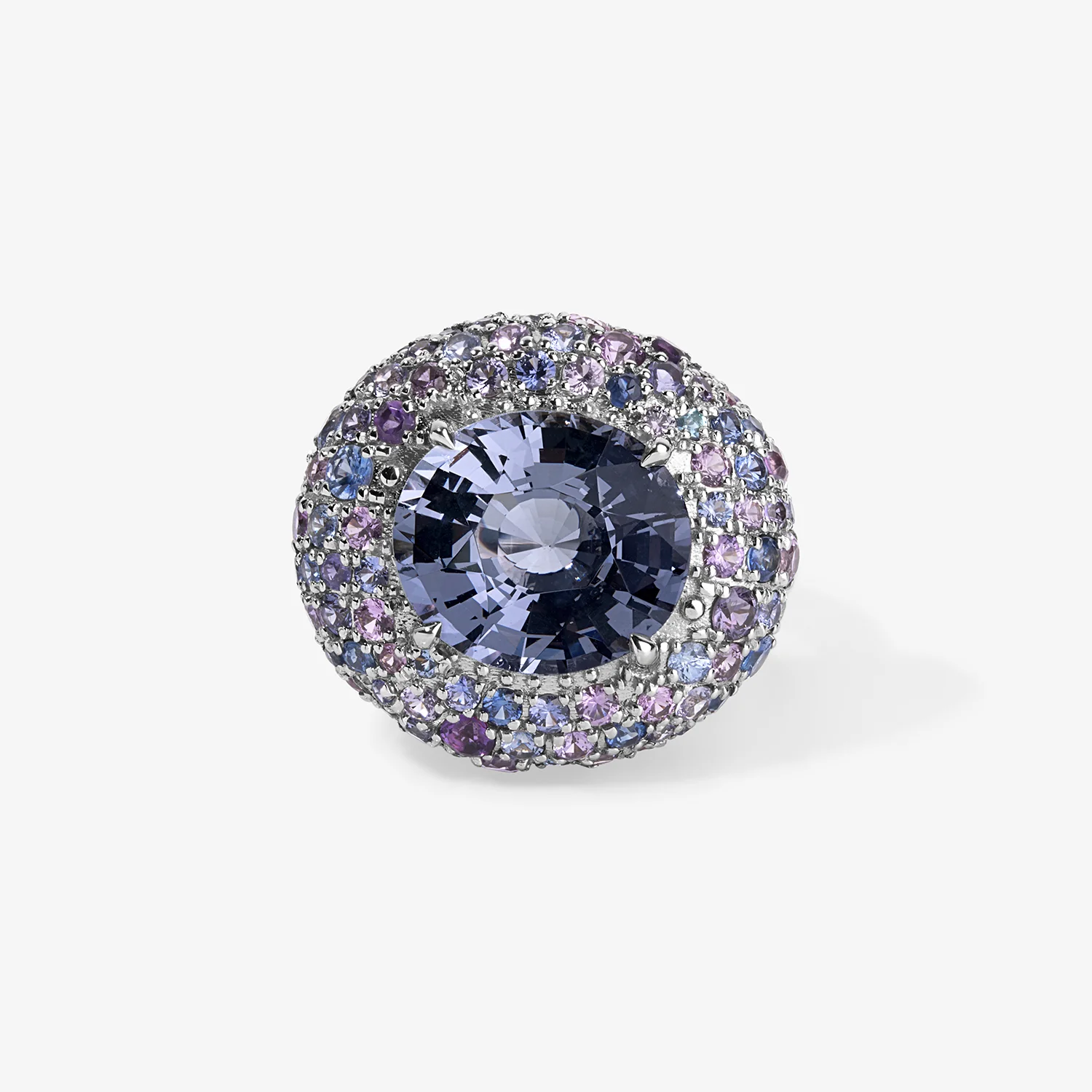 Candy Button Purple Spinel Bombe Ring