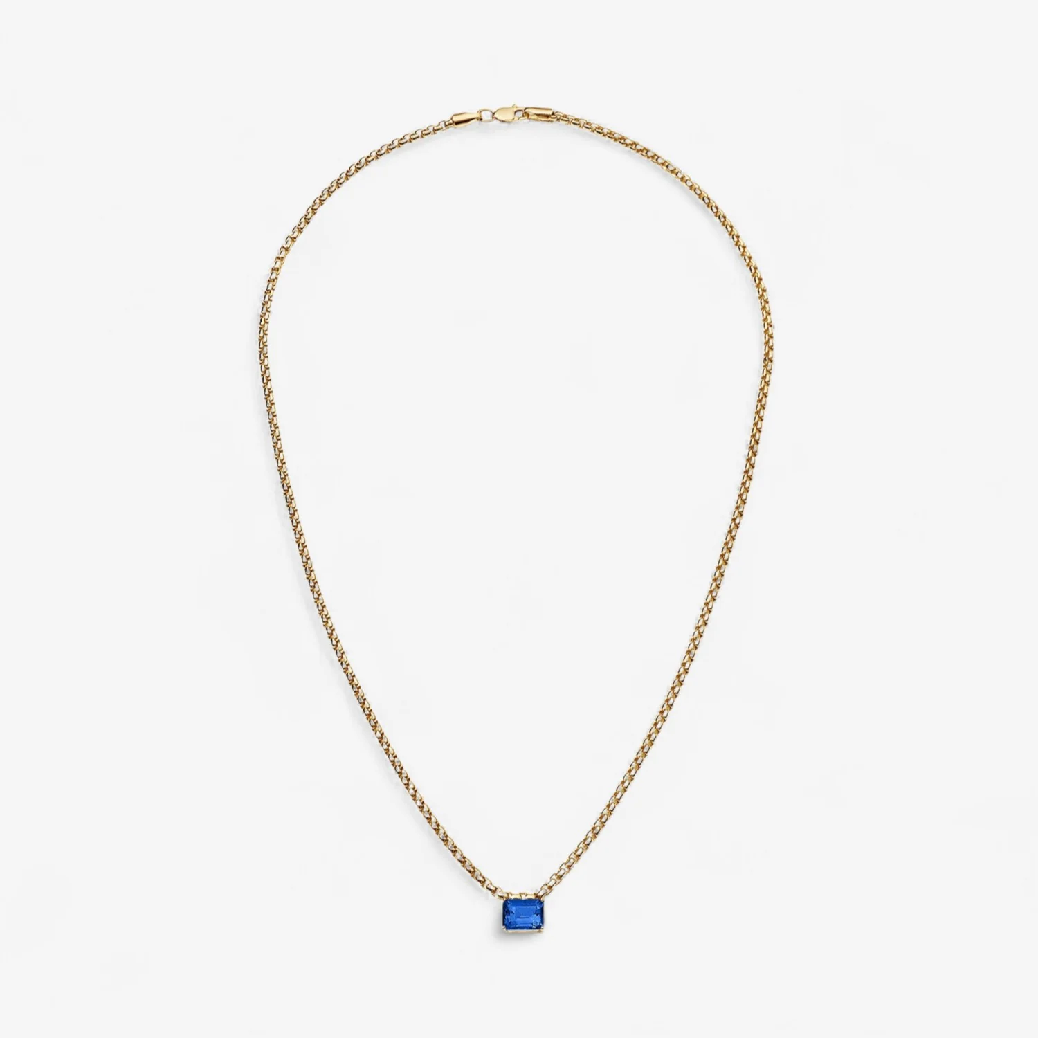 Avery Gemstone Box Chain Necklace - Image 11