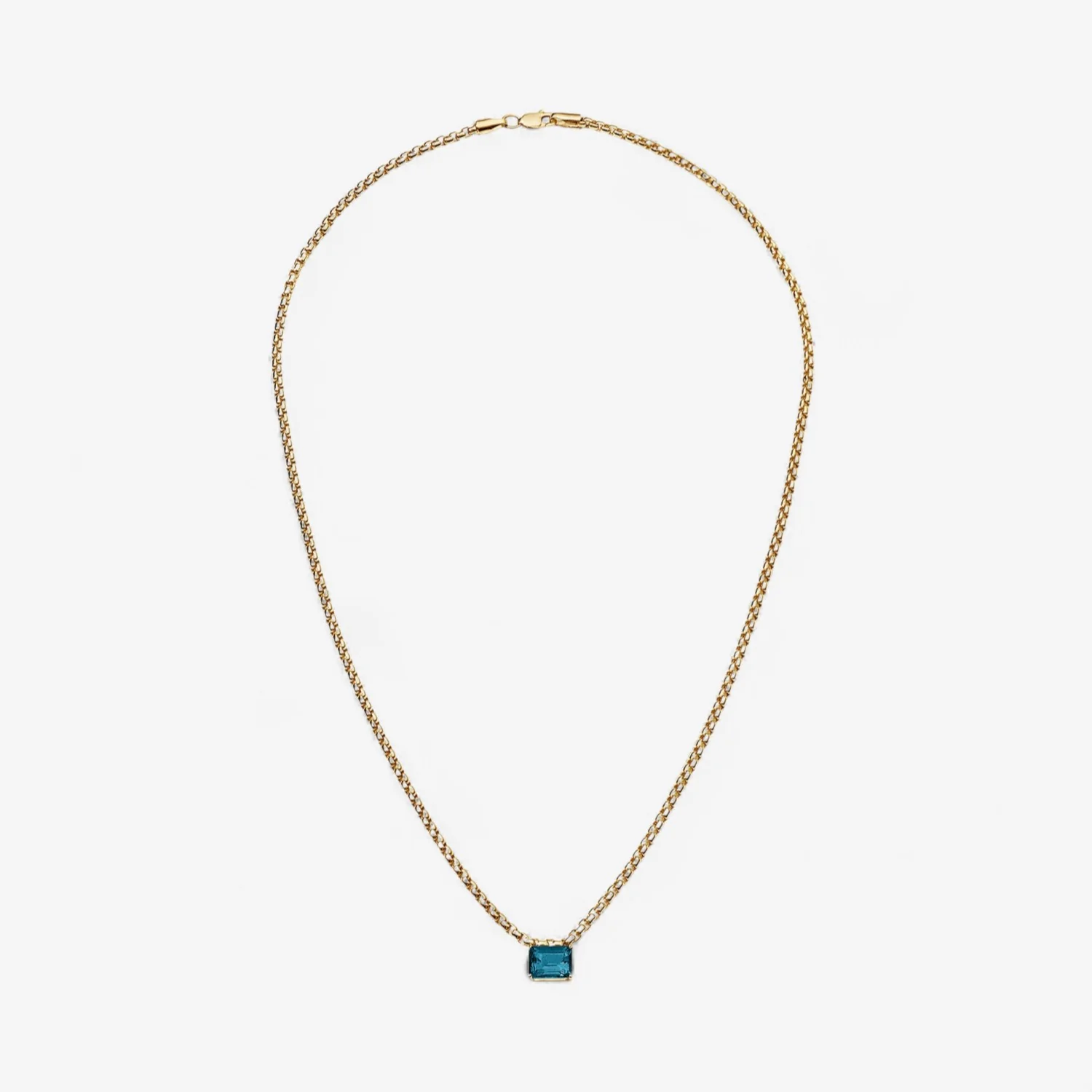 Avery Gemstone Box Chain Necklace - Image 13