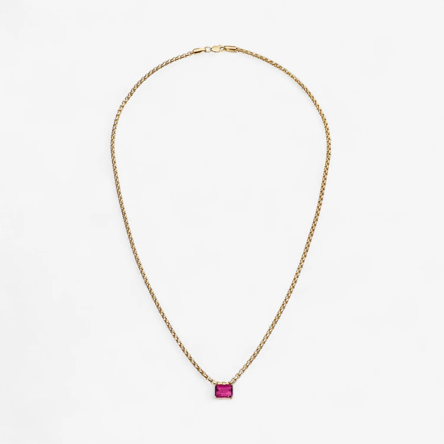 Avery Gemstone Box Chain Necklace - Image 15