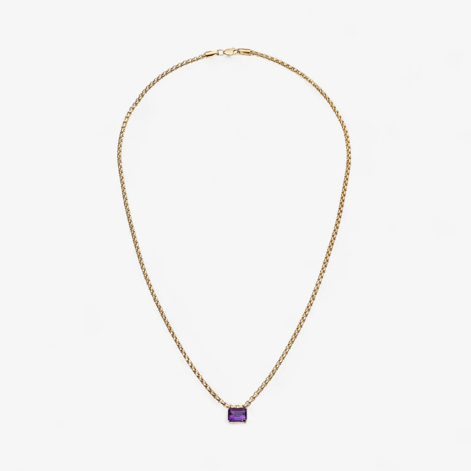 Avery Gemstone Box Chain Necklace - Image 16
