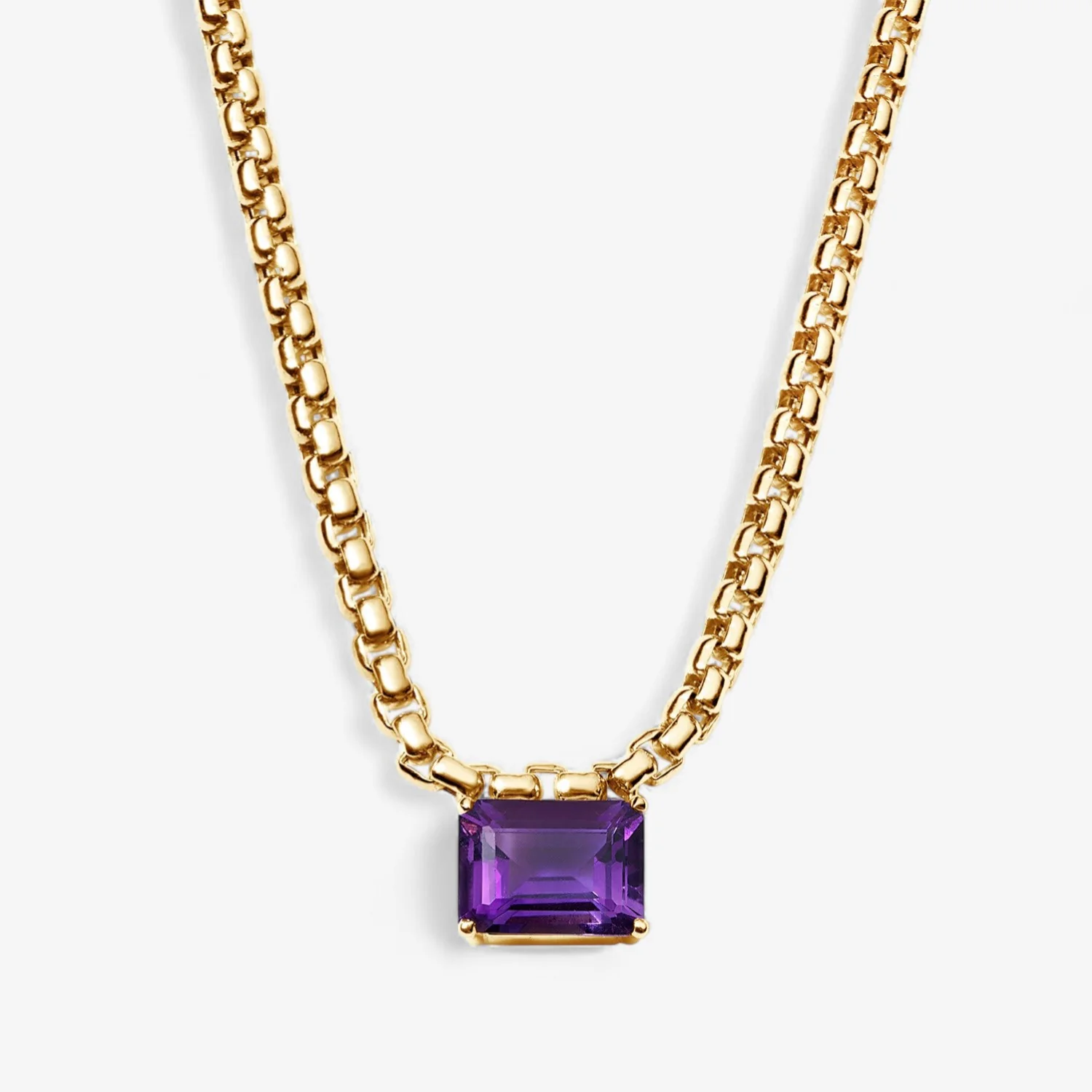 Avery Gemstone Box Chain Necklace - Image 3