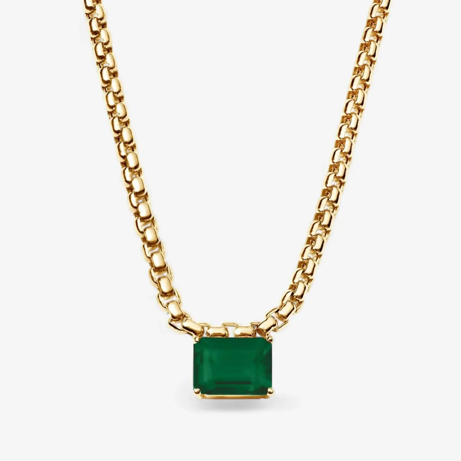 Avery Gemstone Box Chain Necklace - Image 6