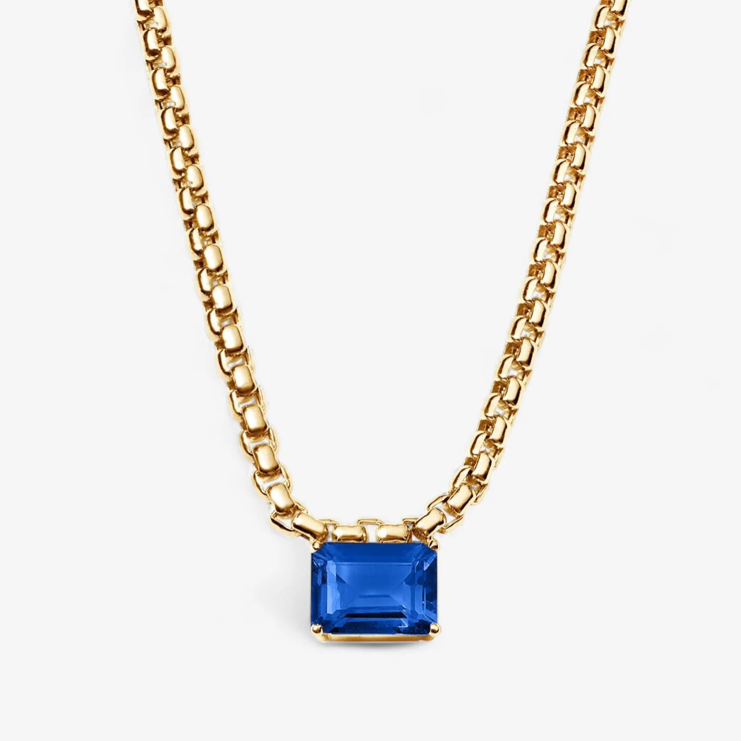 Avery Gemstone Box Chain Necklace - Image 8