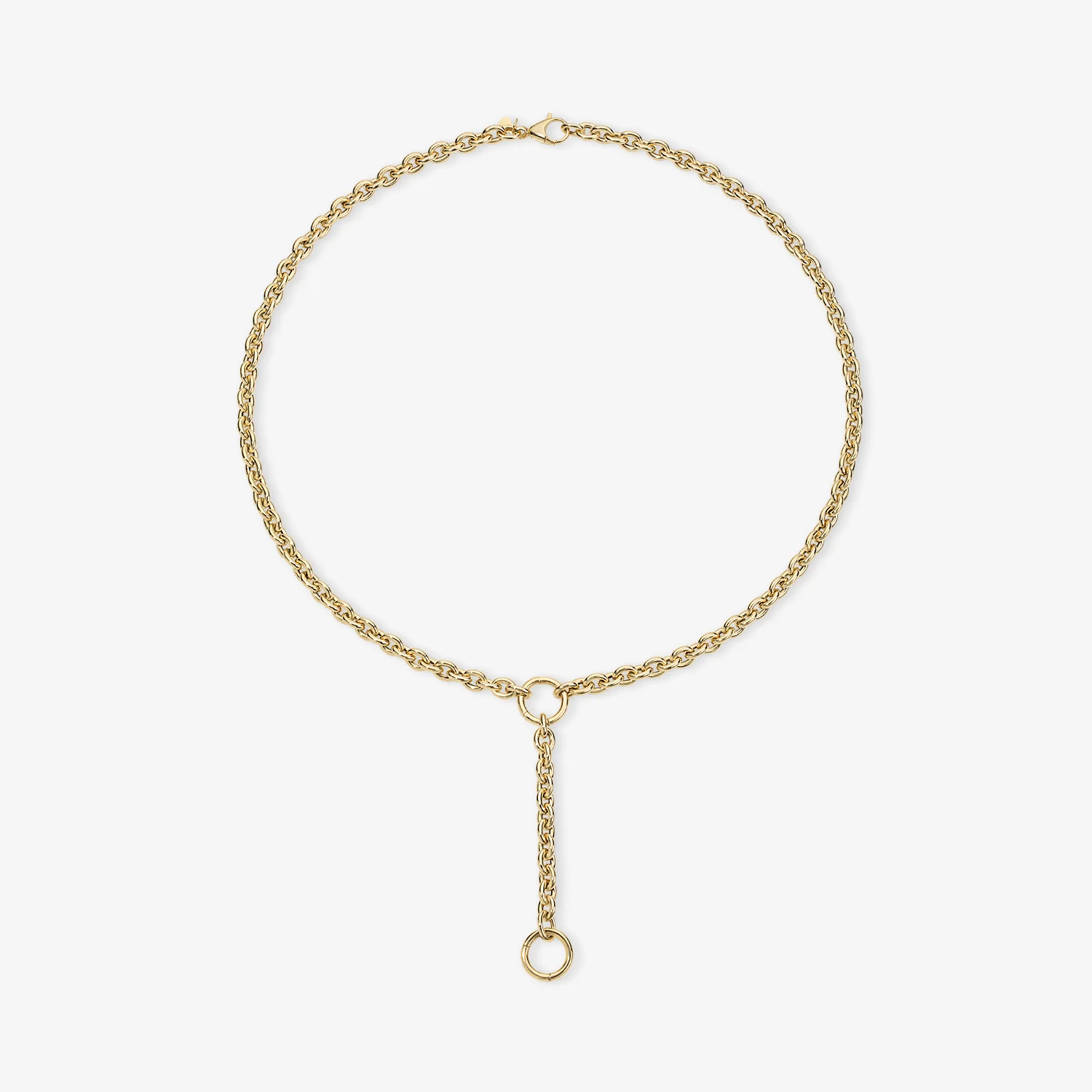 Airy Oval Chain Lariat