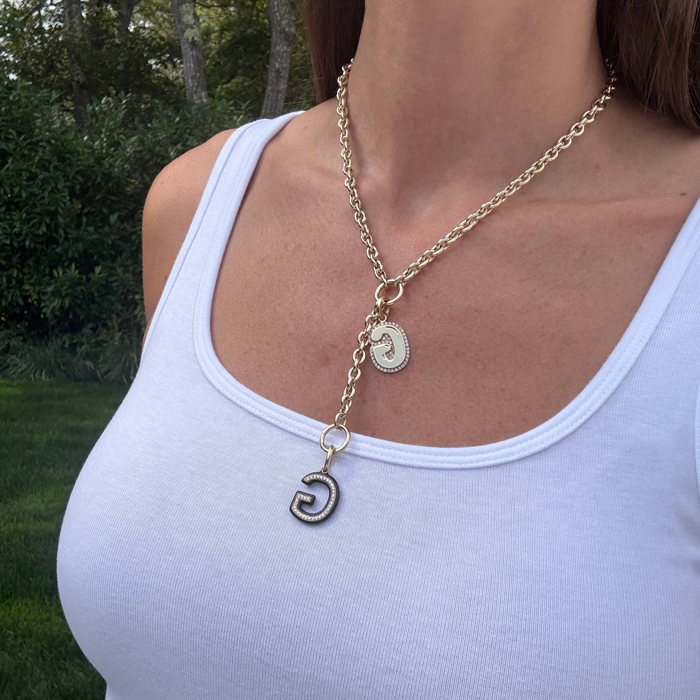 Airy Oval Chain Lariat - Image 3