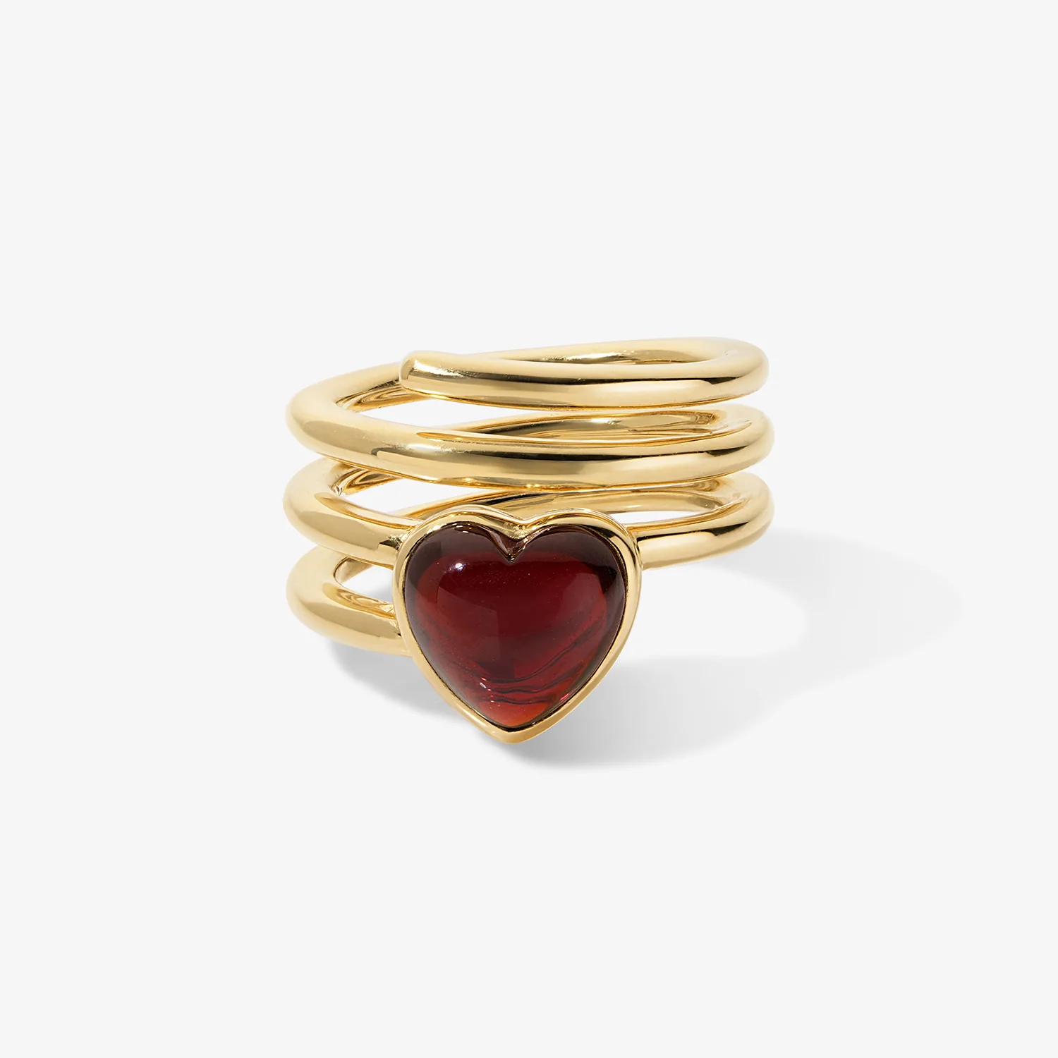 Cocktail Cherry Spiral Ring