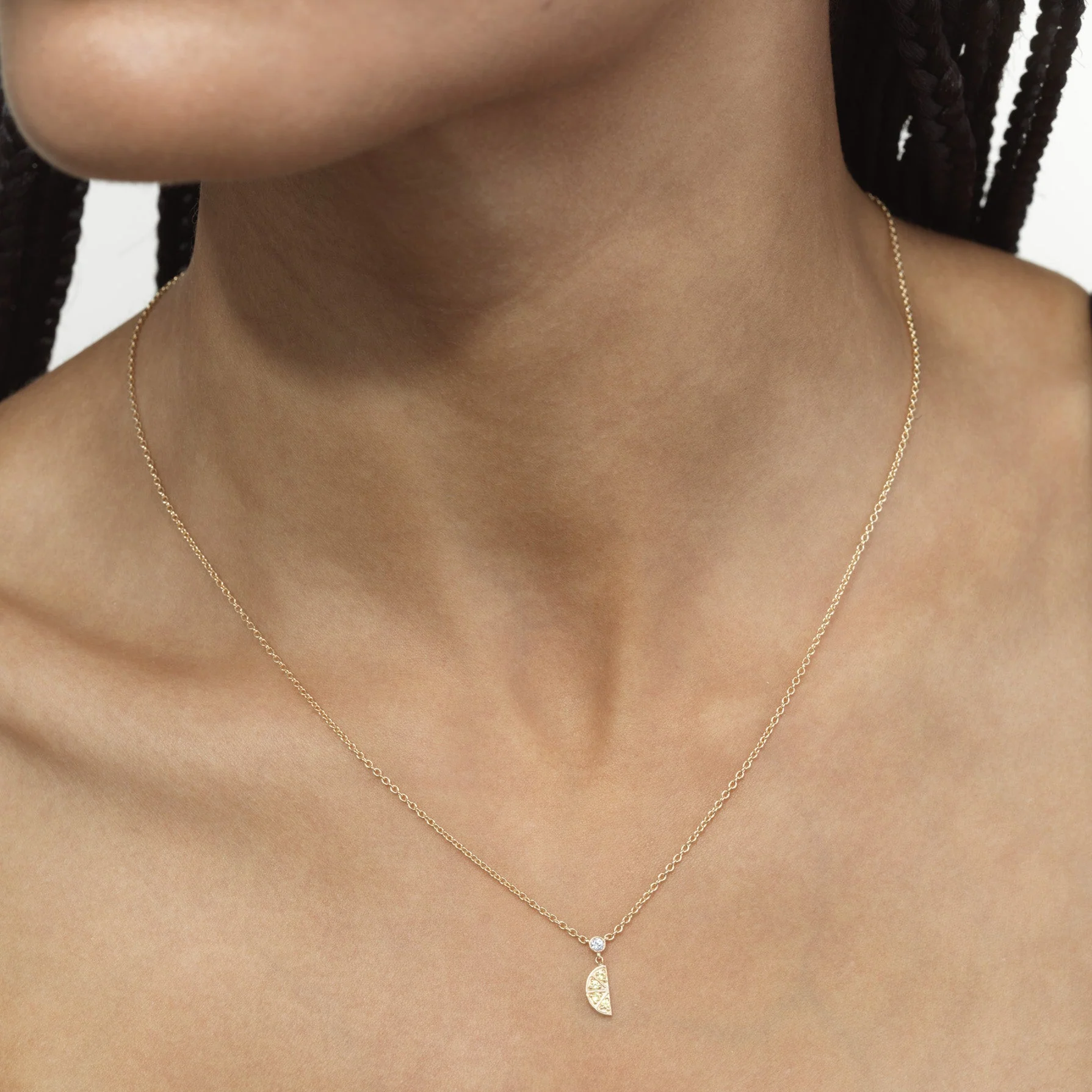 Cocktail Lemon Slice Chain Necklace - Image 3