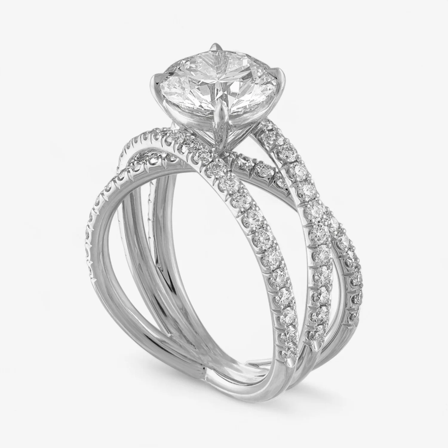 Criss Cross Engagement Ring - Image 2