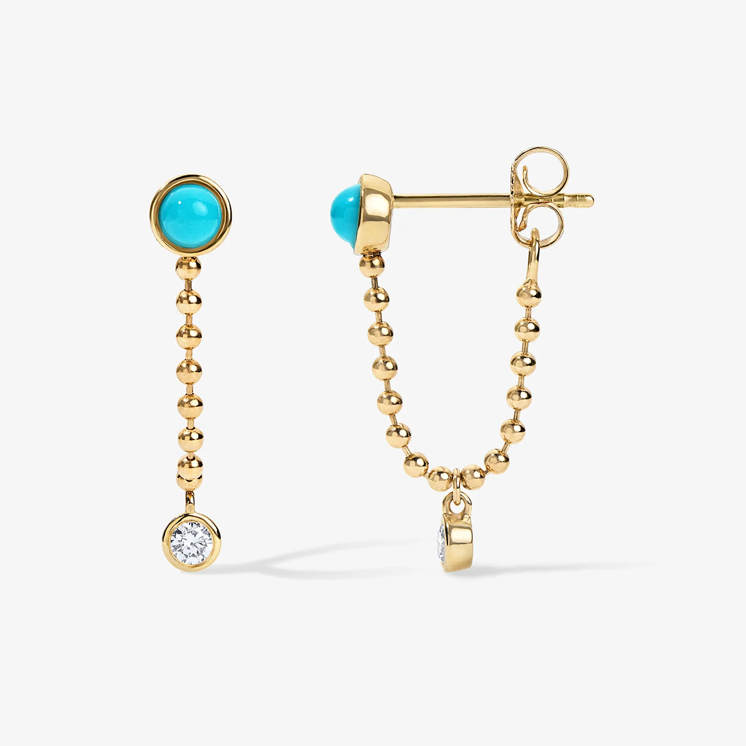 Dakota Turquoise Chain Earring