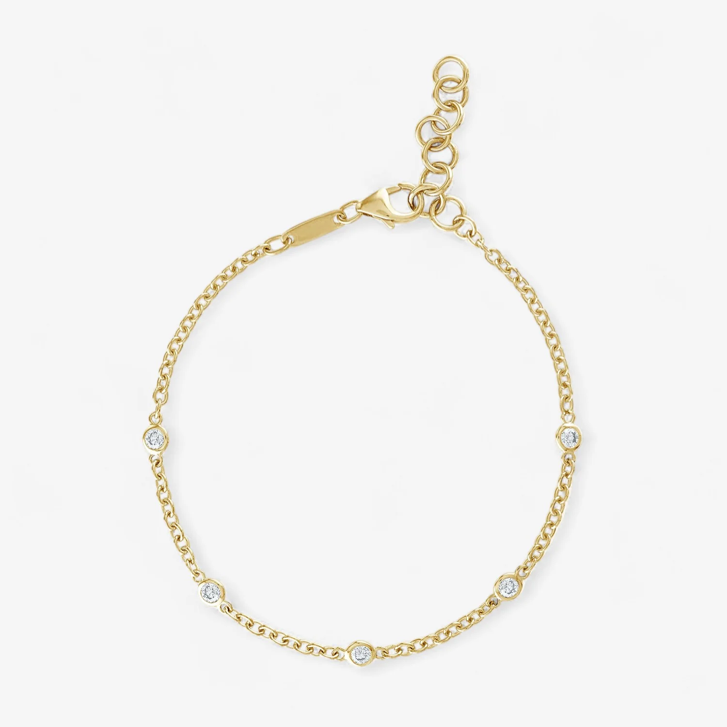 Margot Diamond Bezel Station Bracelet - Image 2