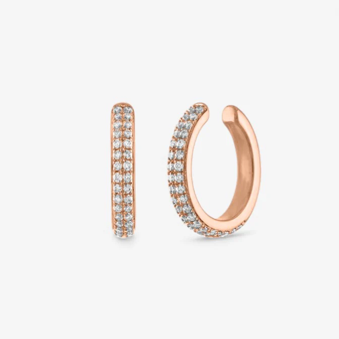 Ivy Double Row Pave Ear Cuff - Image 4