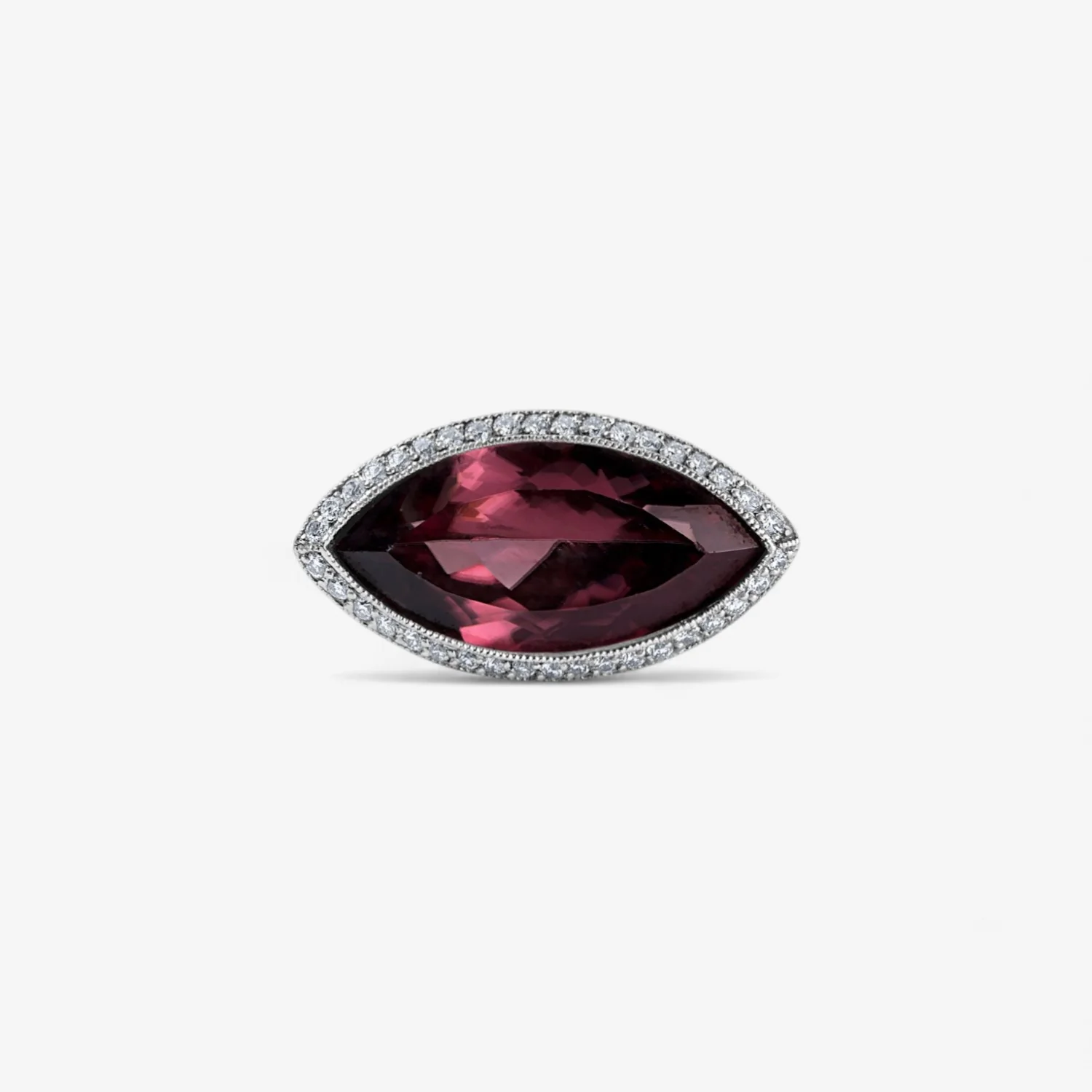 East-West Set Tourmaline Ring