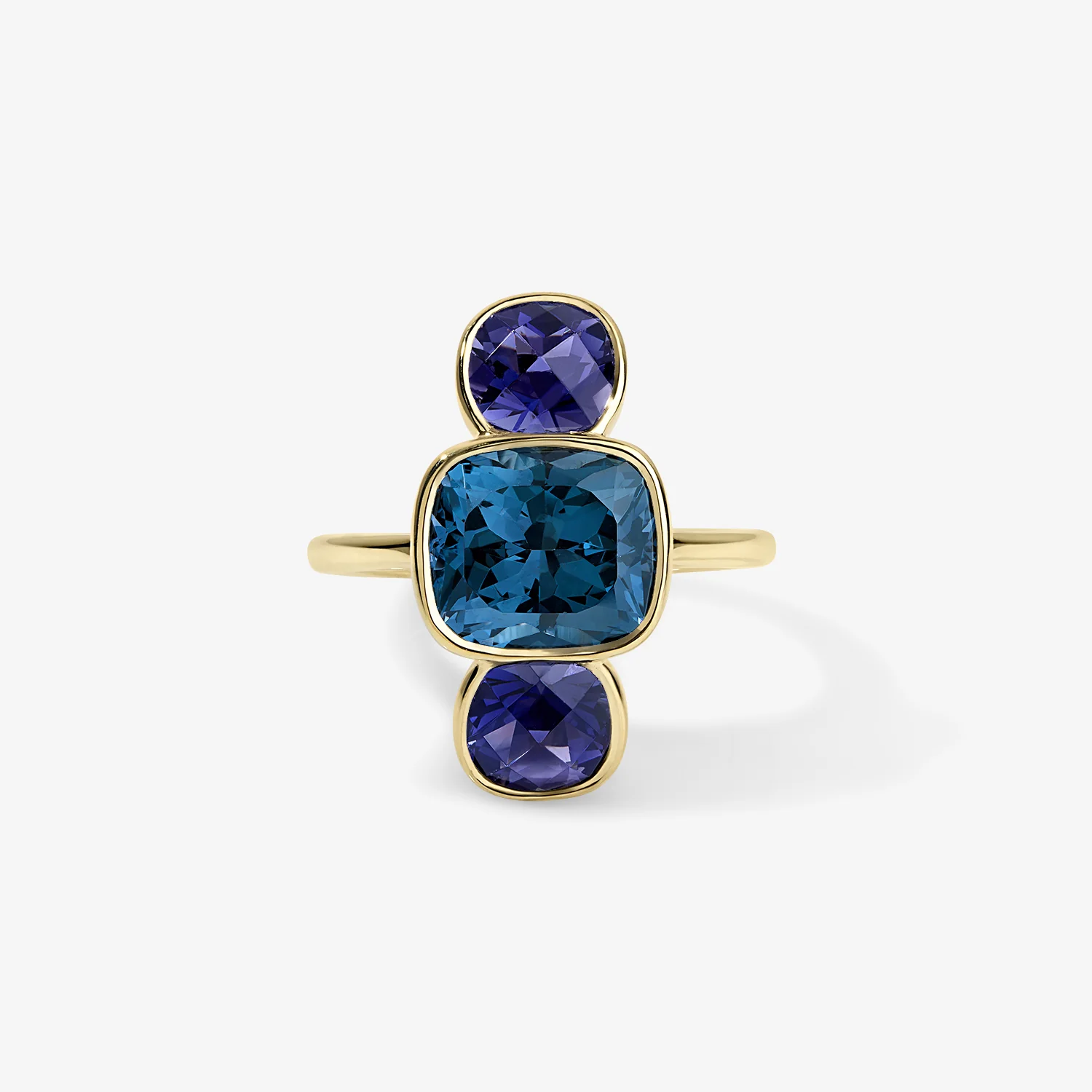 Elongated Trio Sapphire Ring