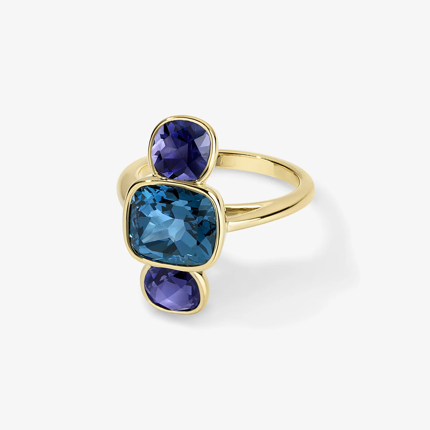 Elongated Trio Sapphire Ring - Image 2
