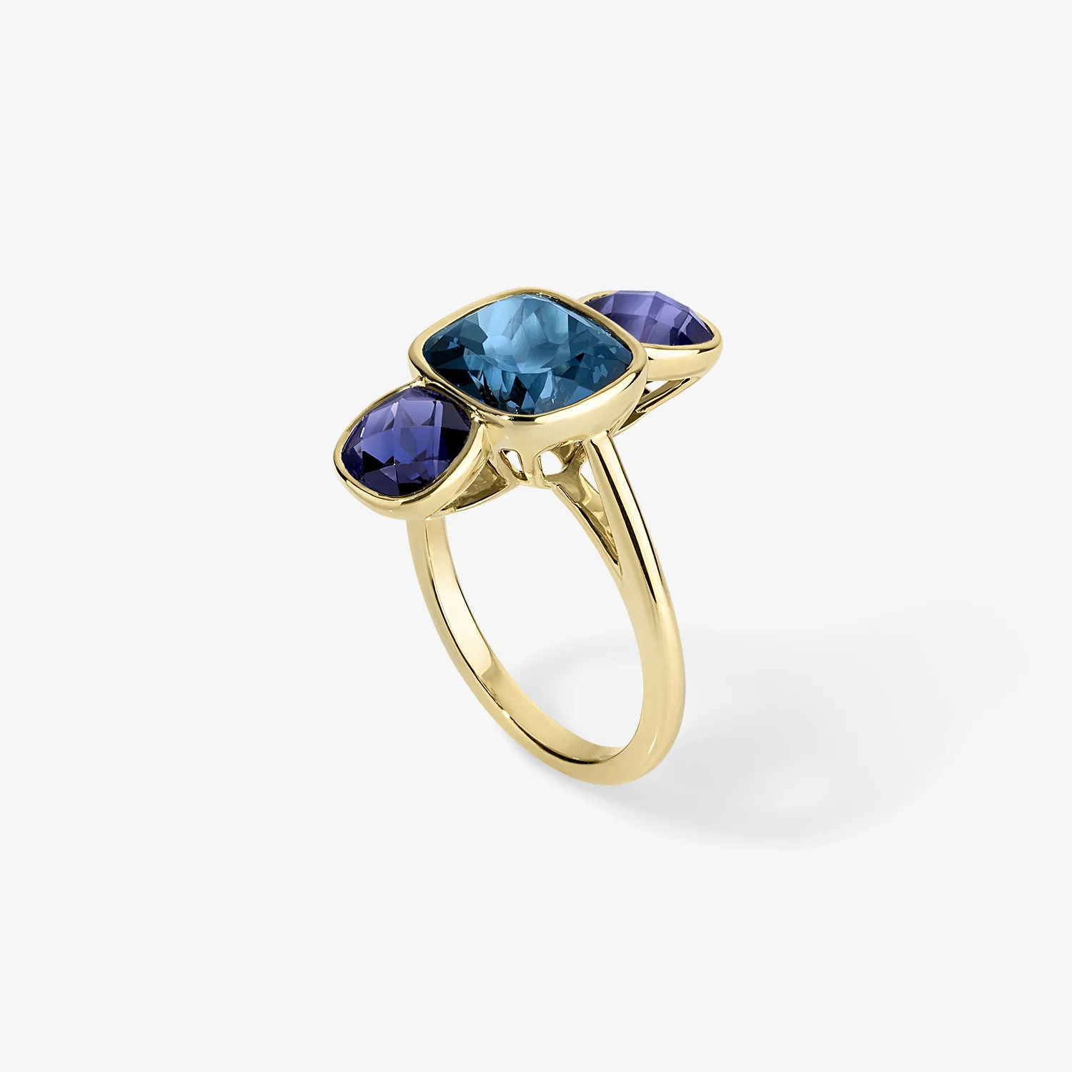 Elongated Trio Sapphire Ring - Image 3