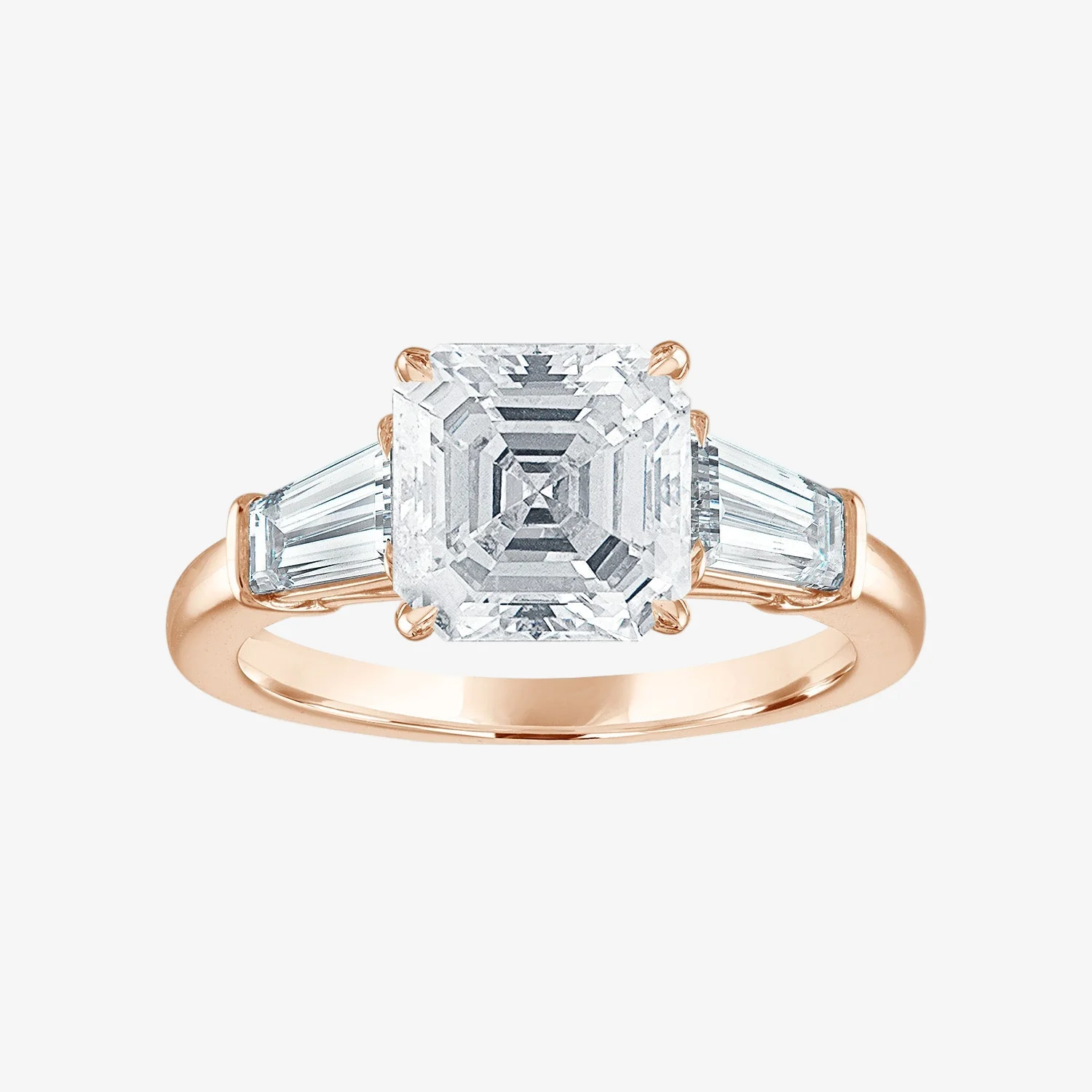 Engagement Ring Setting with Baguette Side Stones - Image 11