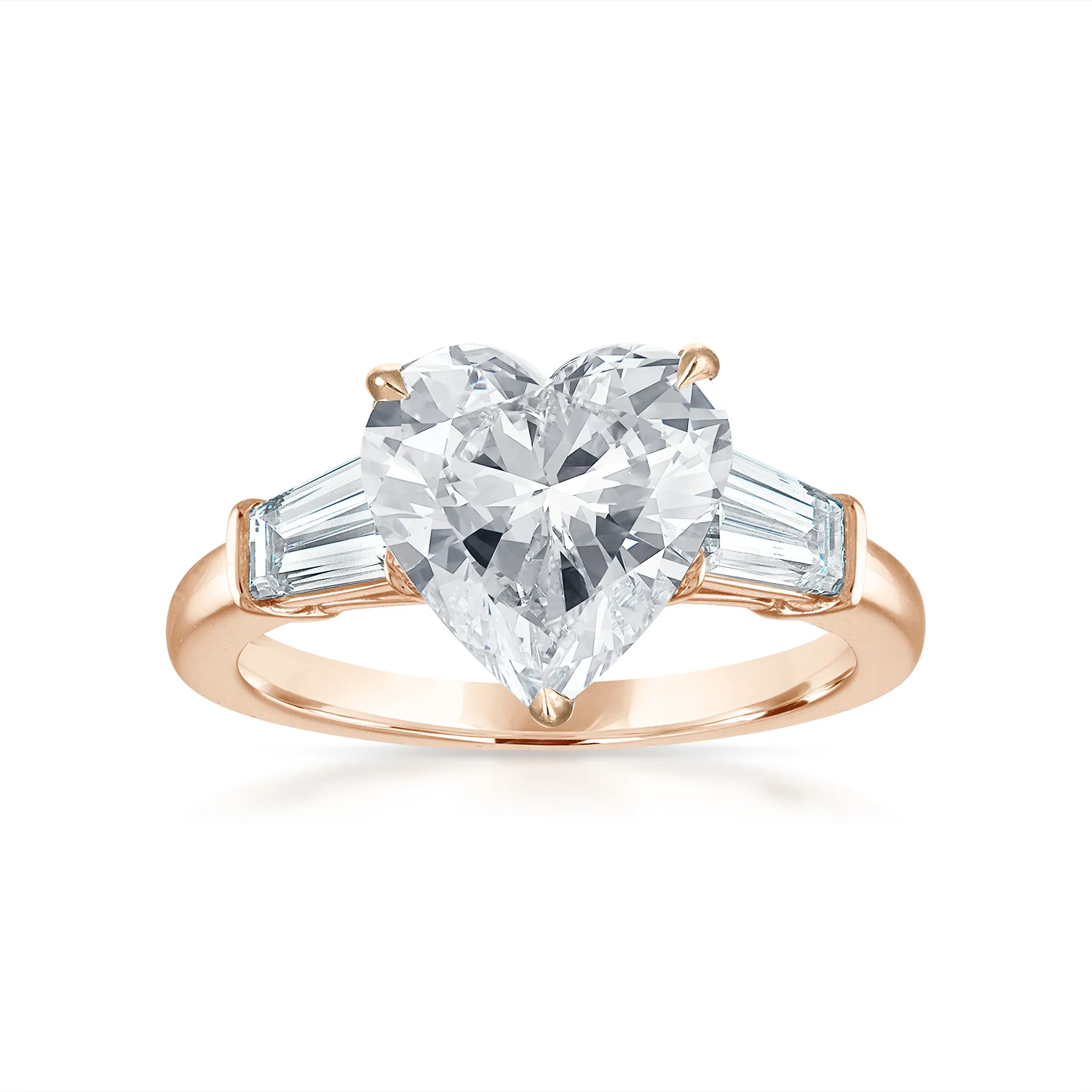 Engagement Ring Setting with Baguette Side Stones - Image 17