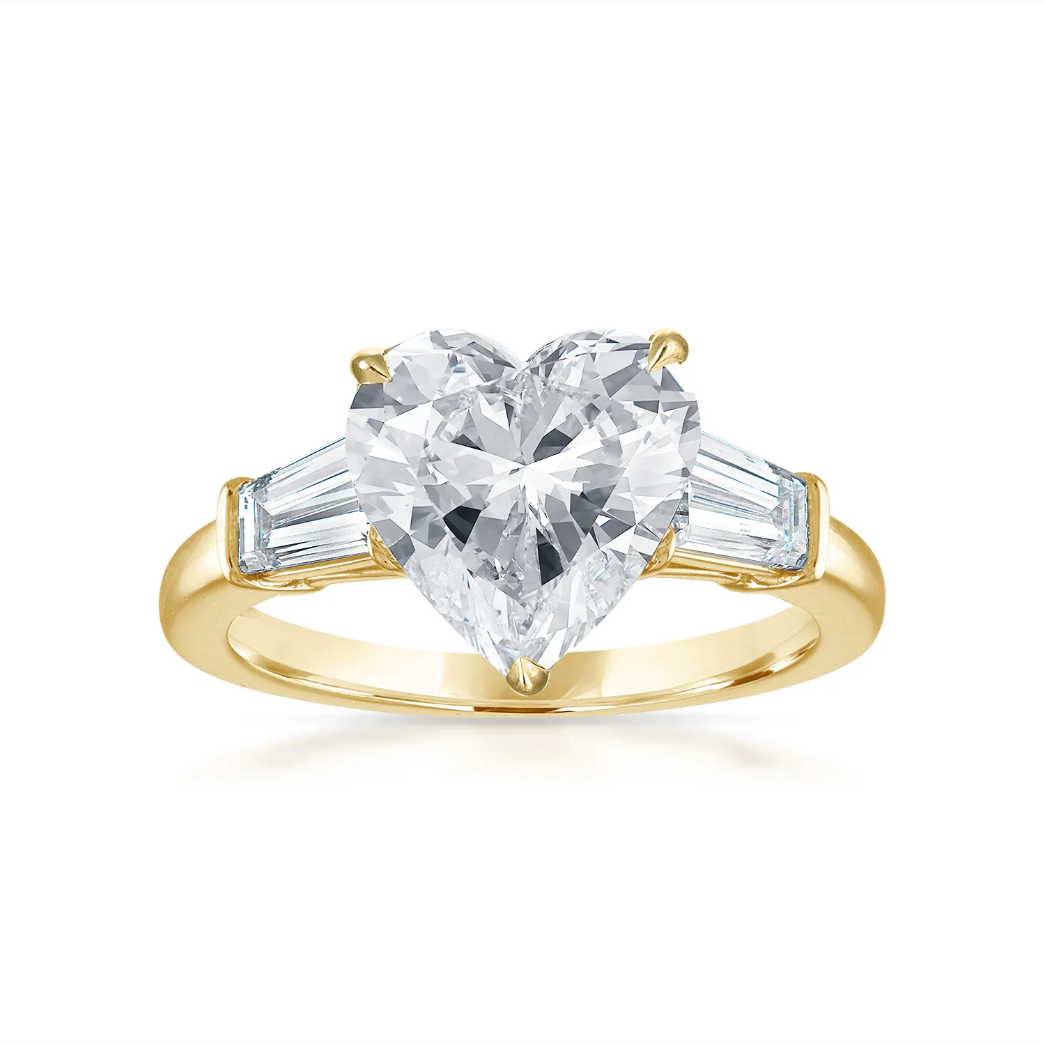 Engagement Ring Setting with Baguette Side Stones - Image 18