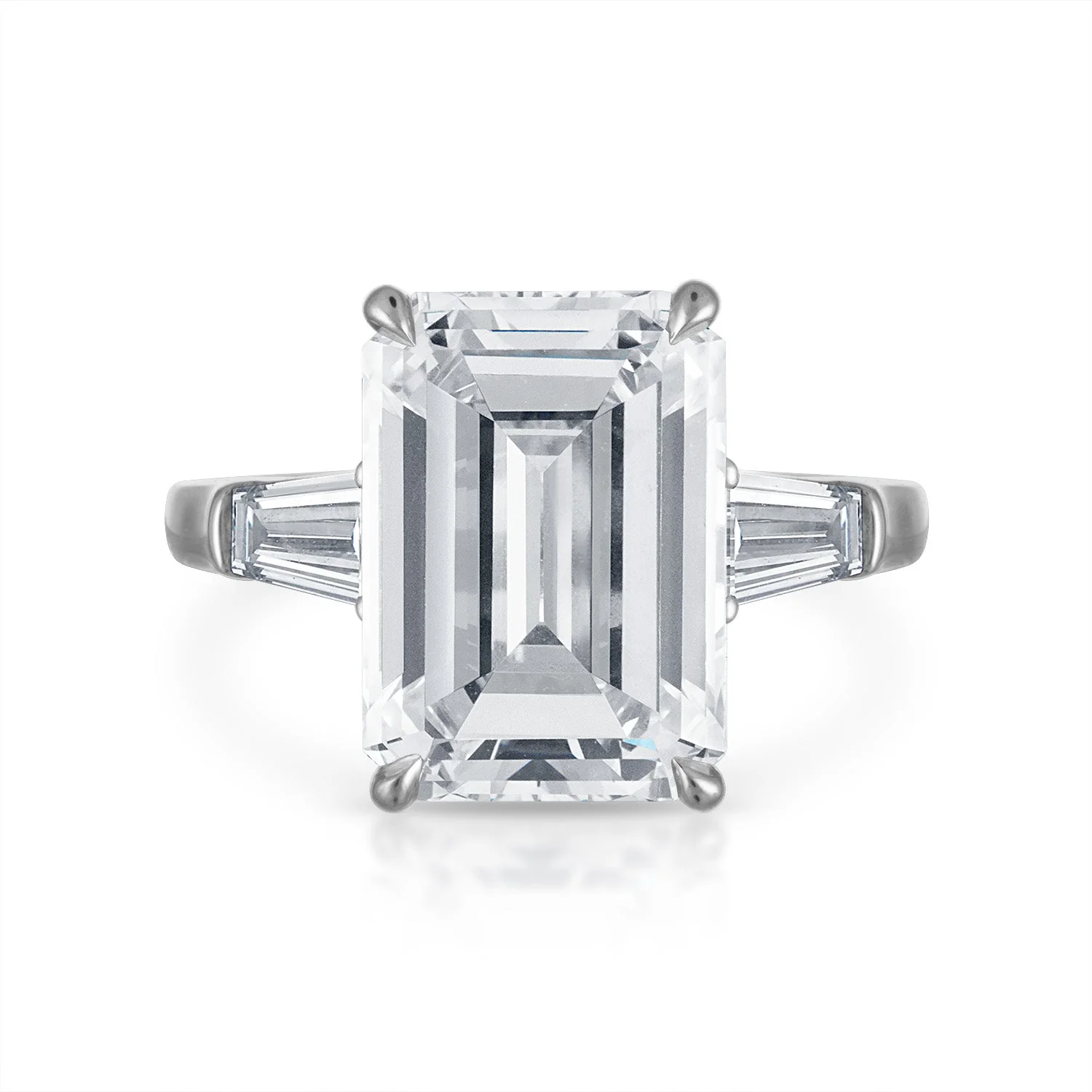 Engagement Ring Setting with Baguette Side Stones - Image 22