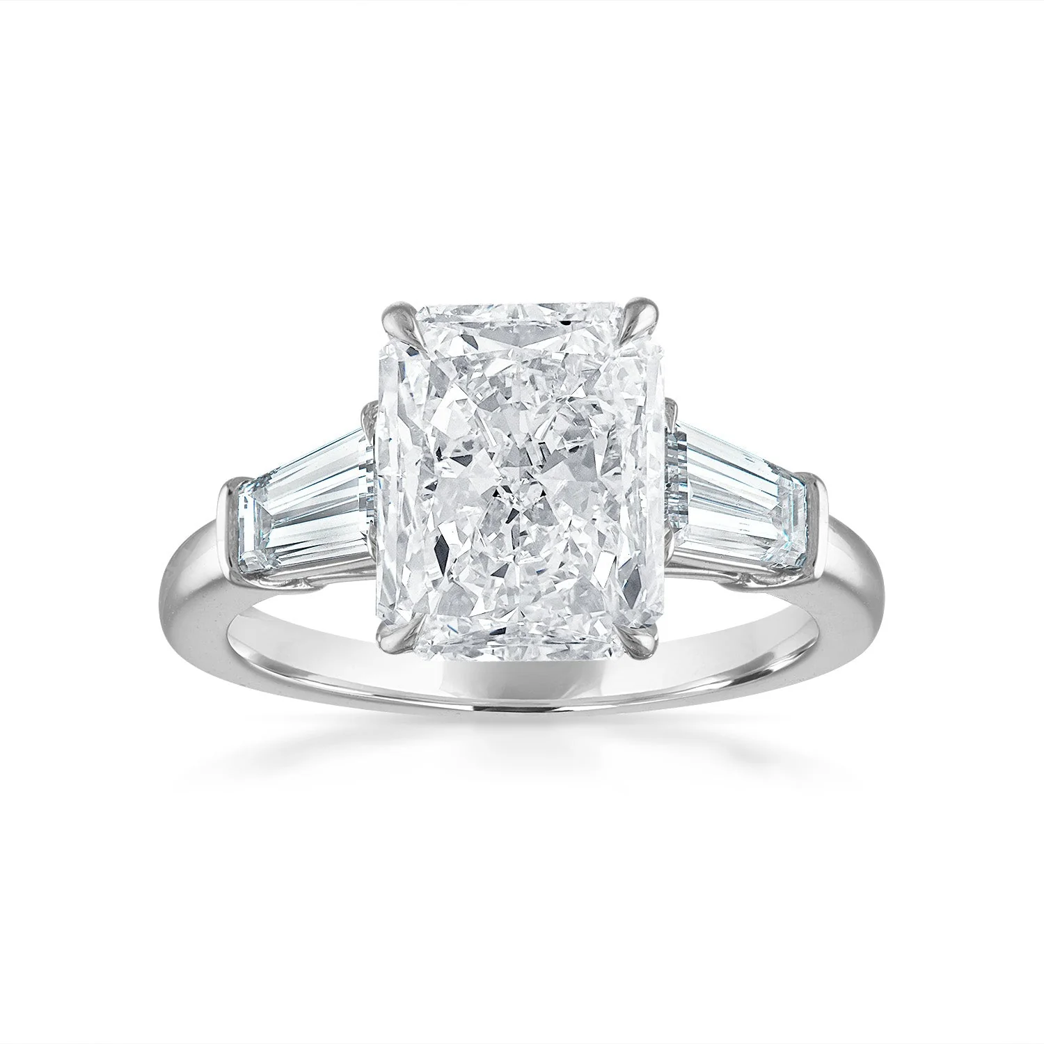 Engagement Ring Setting with Baguette Side Stones - Image 26
