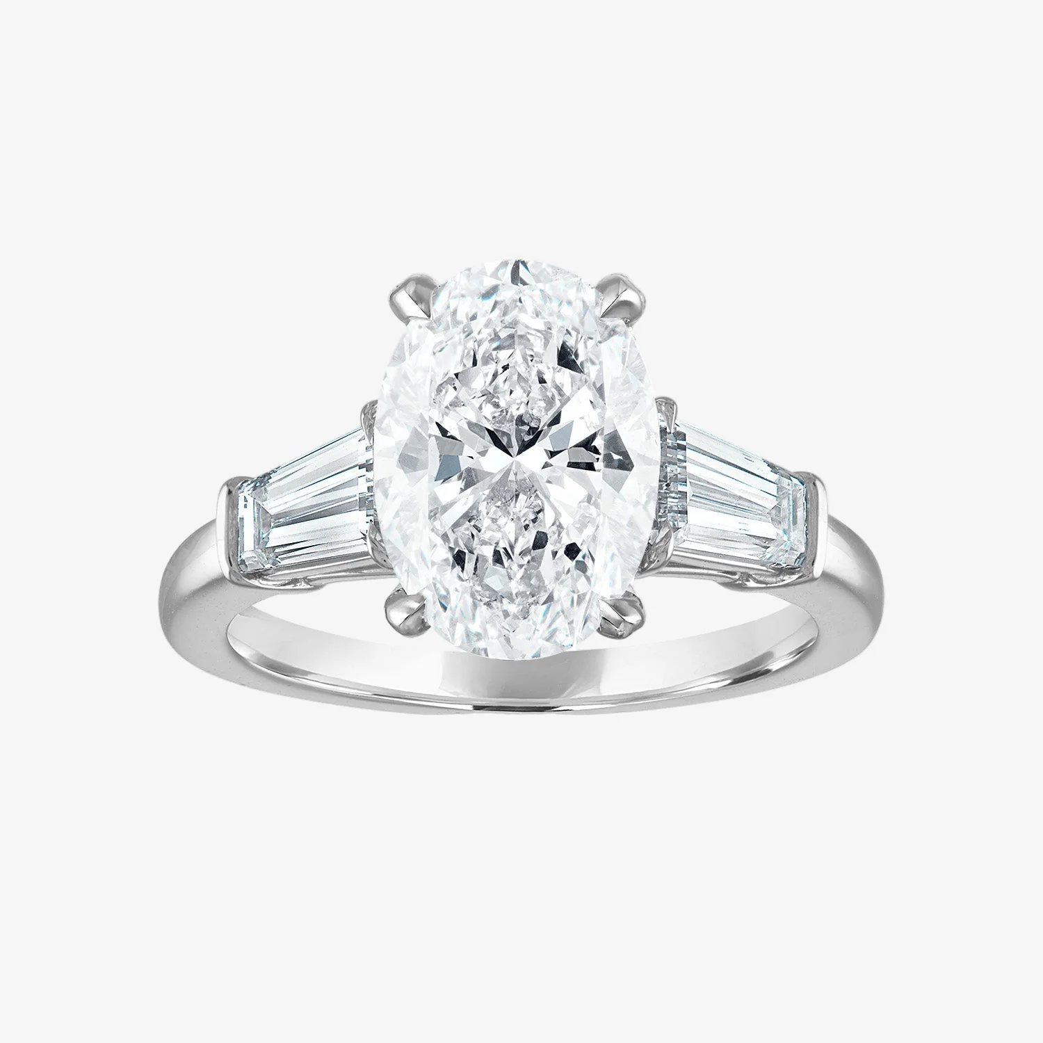 Engagement Ring Setting with Baguette Side Stones - Image 7