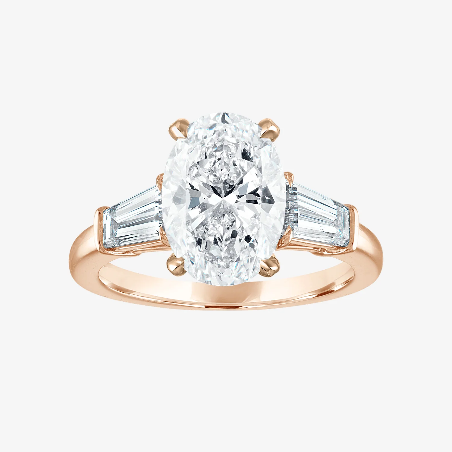 Engagement Ring Setting with Baguette Side Stones - Image 8