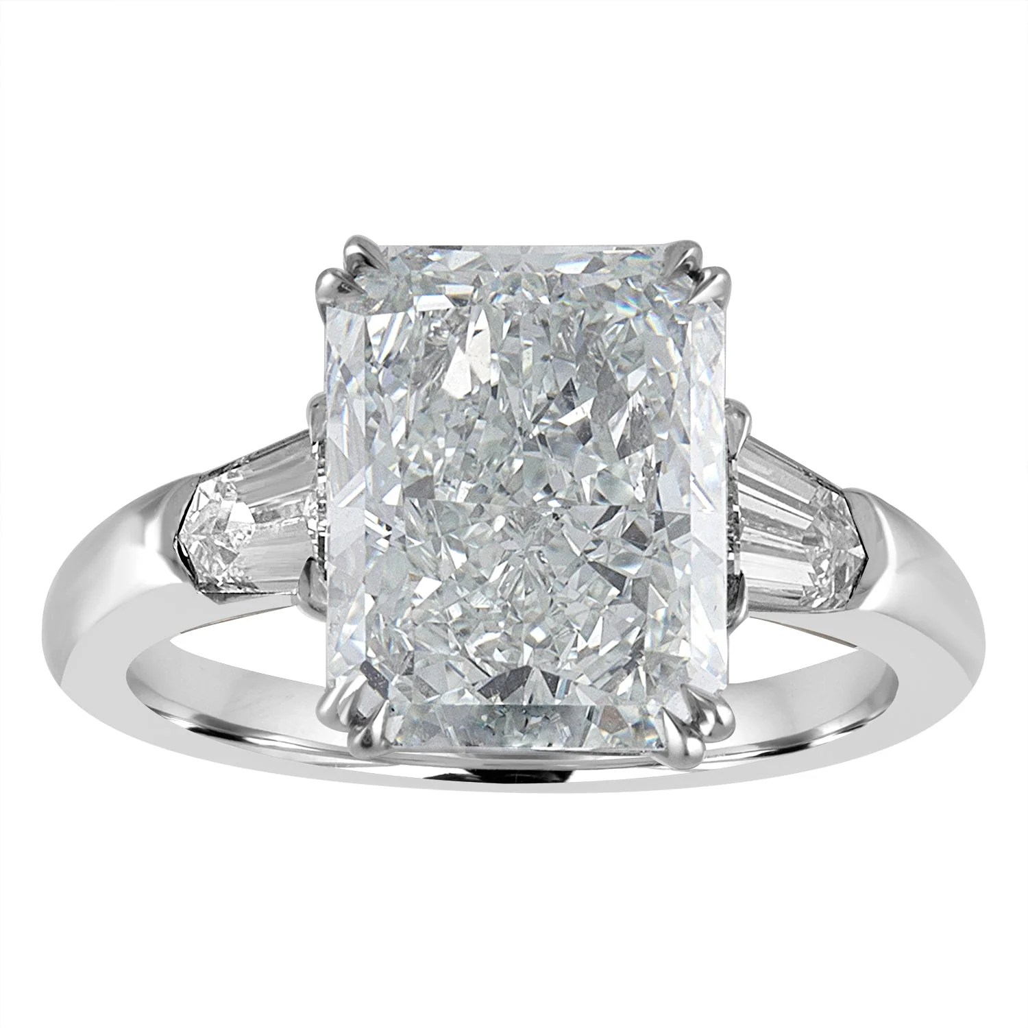 Engagement Ring Setting with Bullet Side Stones - Image 7