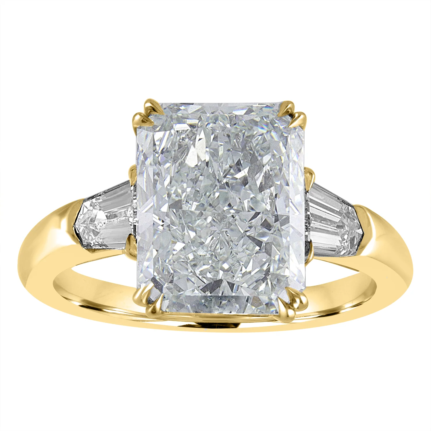 Engagement Ring Setting with Bullet Side Stones - Image 9