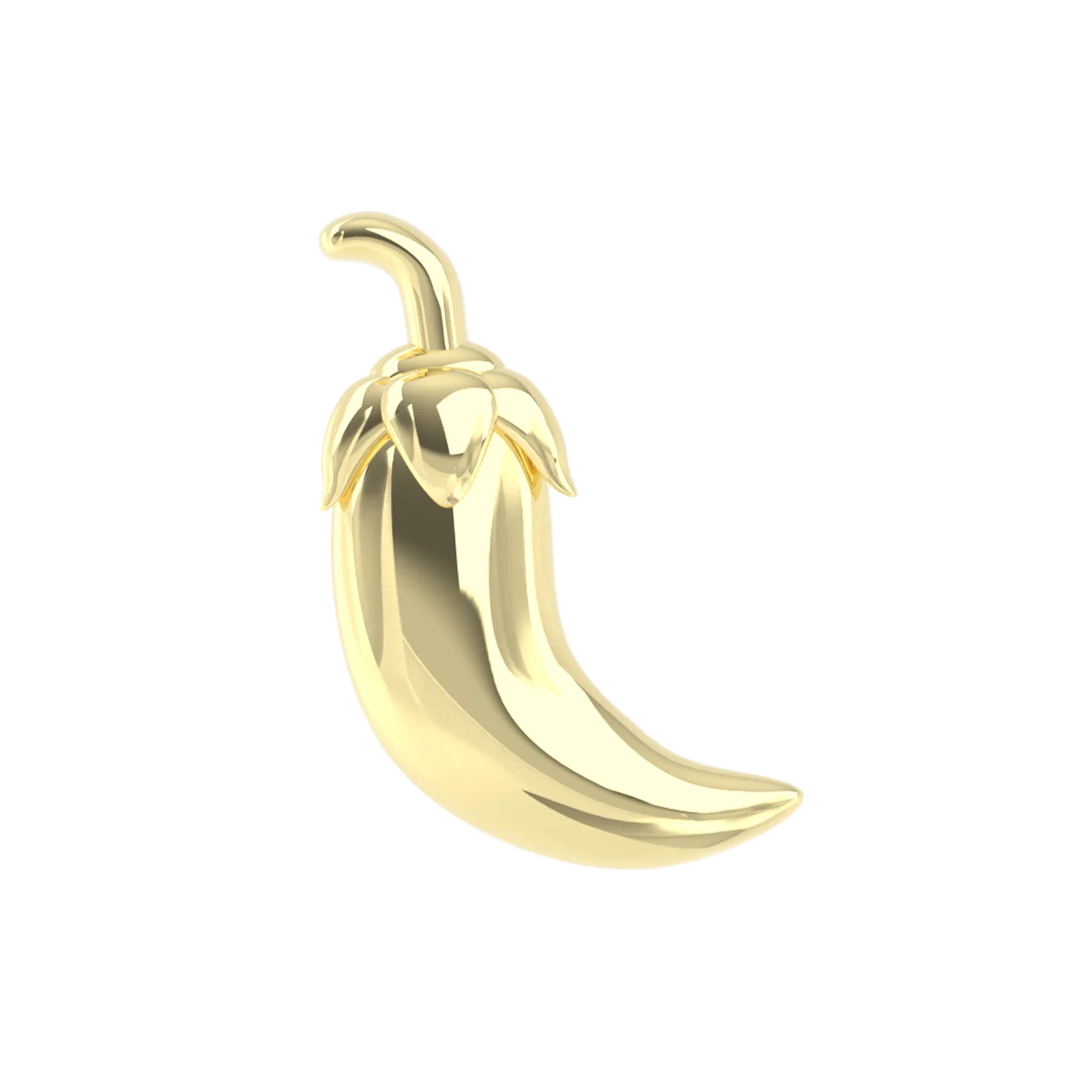 Gold Pepper Slider Necklace Charm