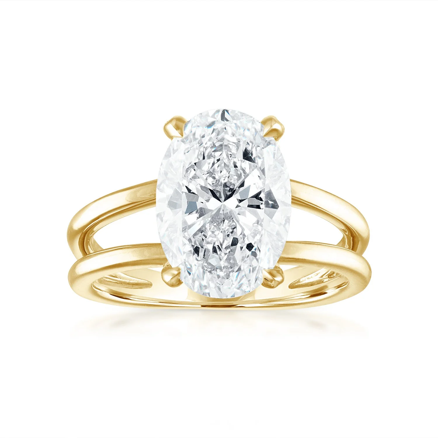 Gold Split Shank Engagement Ring - Image 10
