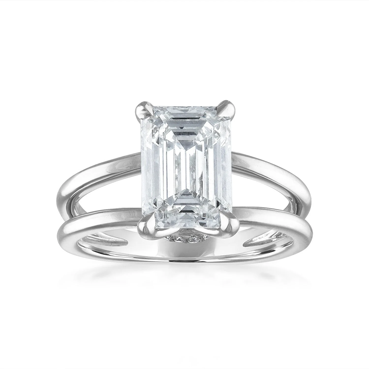 Gold Split Shank Engagement Ring - Image 11